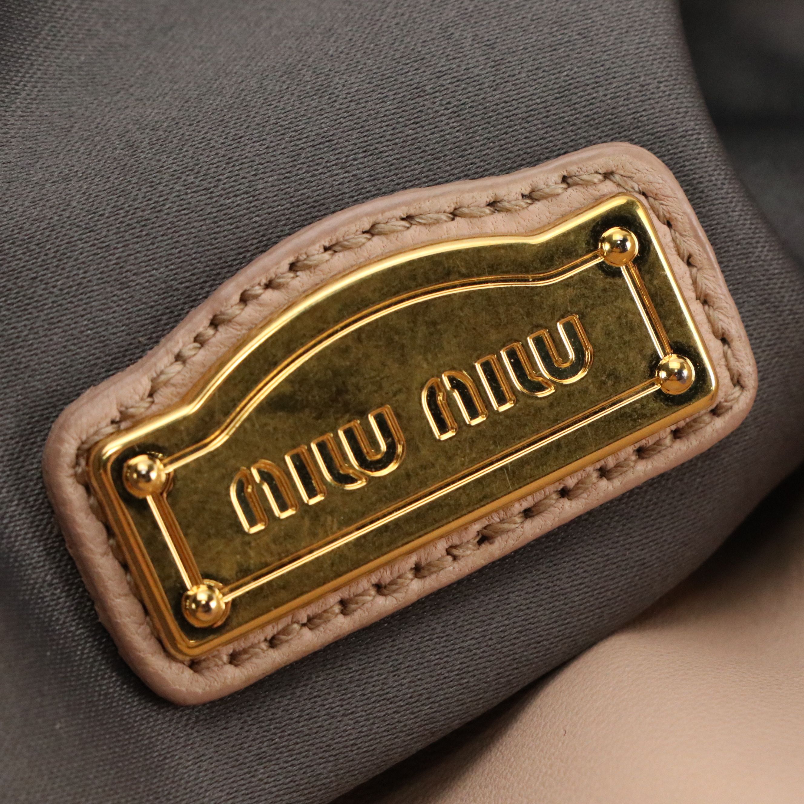 Miu Miu Coffer Hobo Braided Strap Two-Way Bag in Matelassé Calfskin Leather