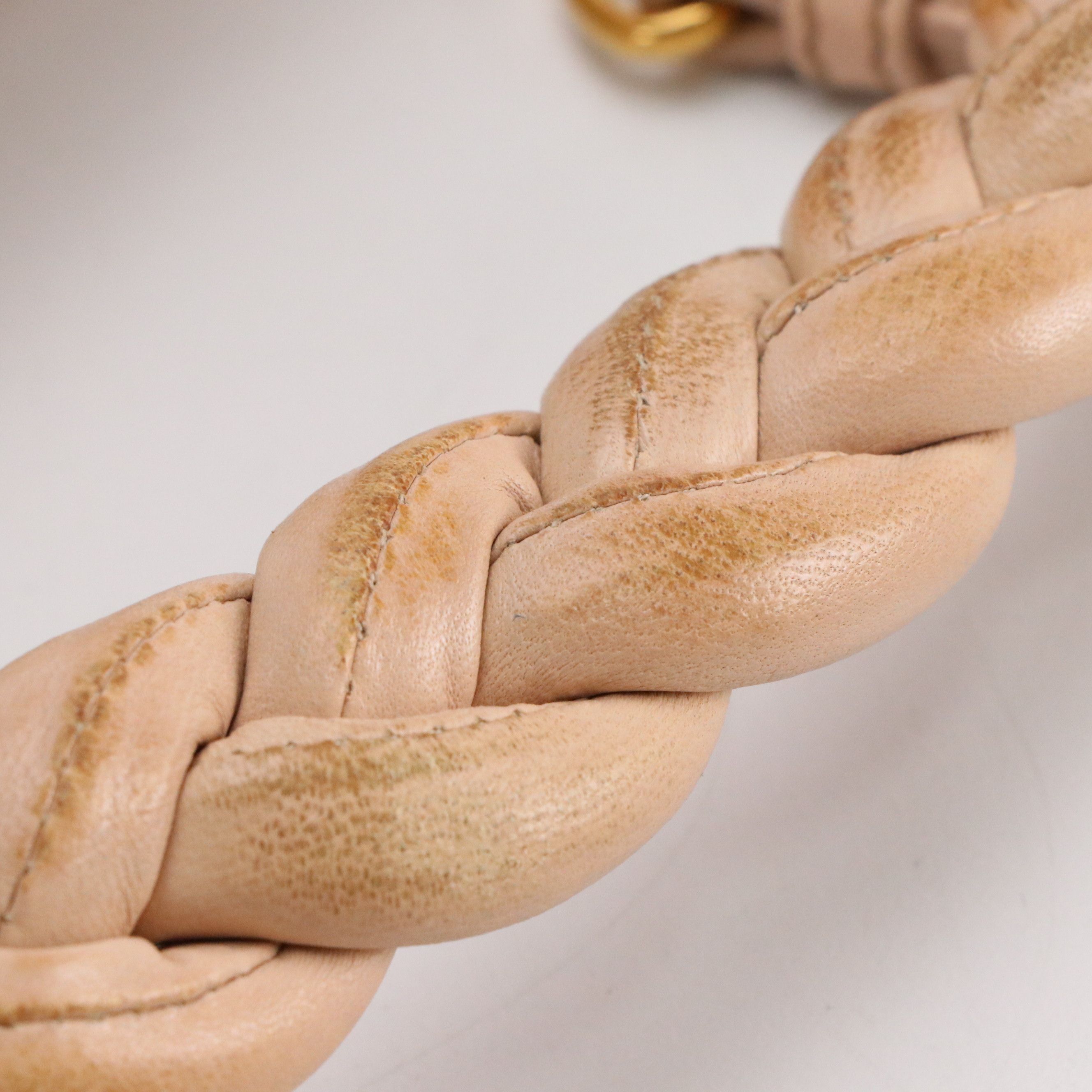 Miu Miu Coffer Hobo Braided Strap Two-Way Bag in Matelassé Calfskin Leather