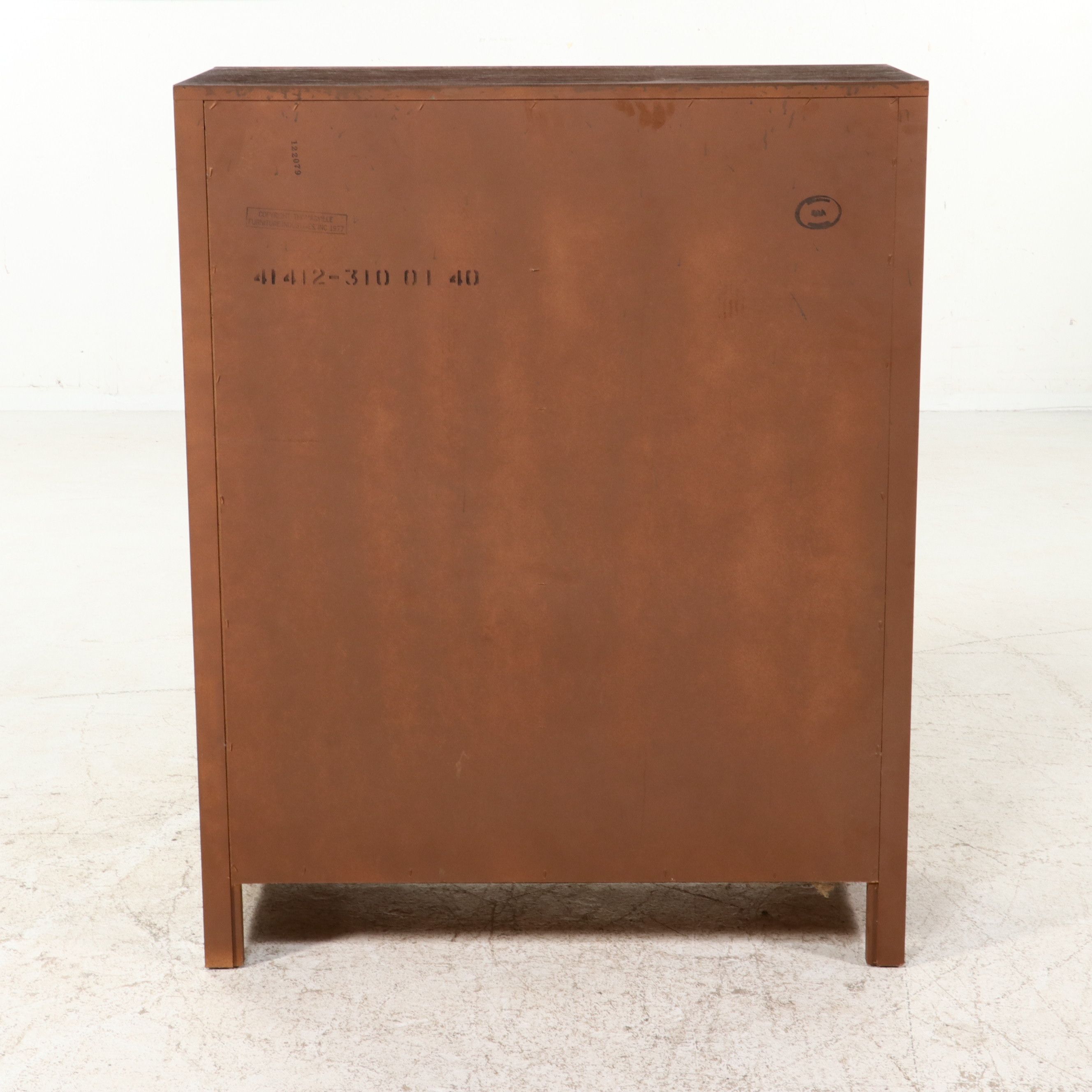 Huntley by Thomasville Campaign-Style Tall Chest of Drawers, Circa 1977