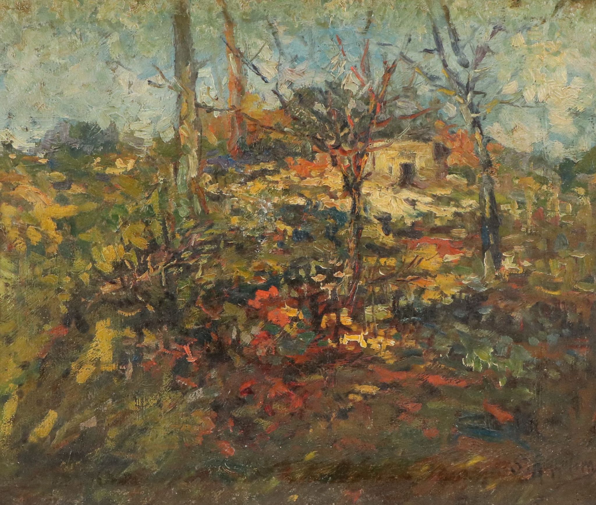 Impressionist Landscape Oil Painting, Early 20th Century