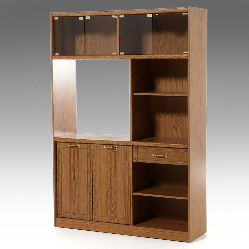 O'Sullivan Oak Finish Entertainment Center, Late 20th Century