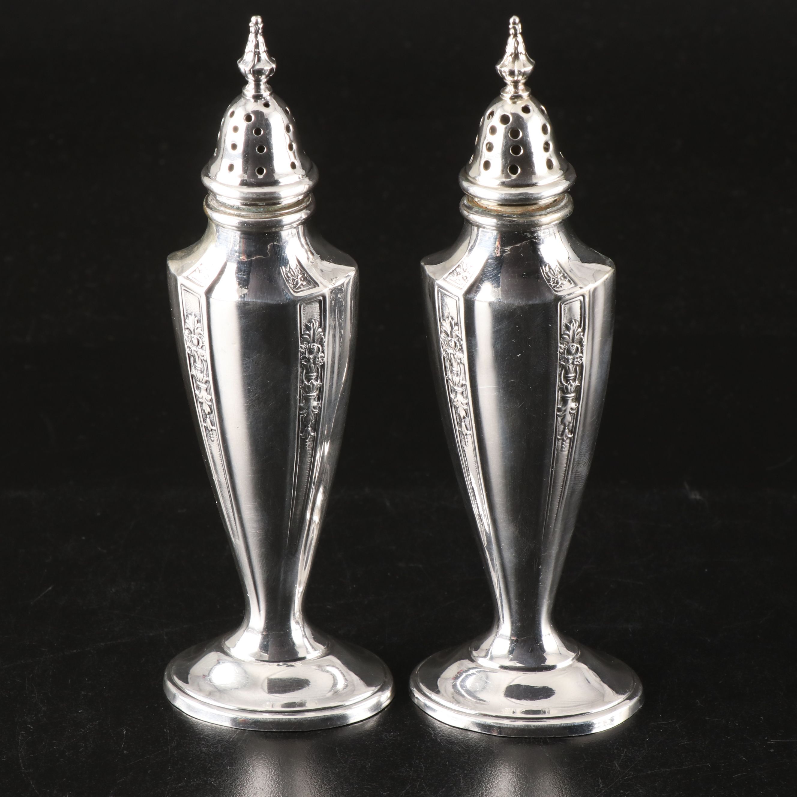 Intl. Silver "Ambassador" Salt and Pepper Set with More Silver Plate Serveware