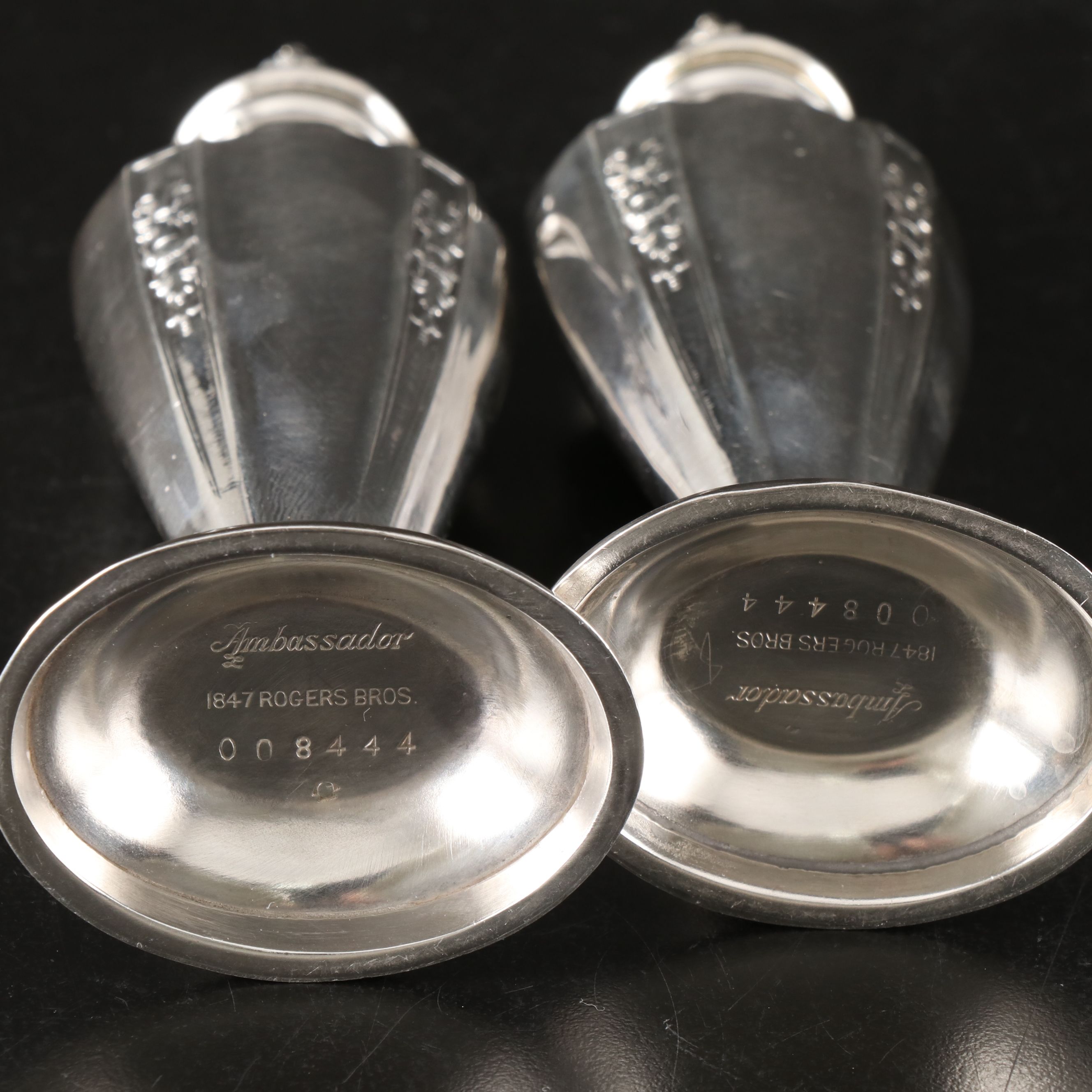 Intl. Silver "Ambassador" Salt and Pepper Set with More Silver Plate Serveware