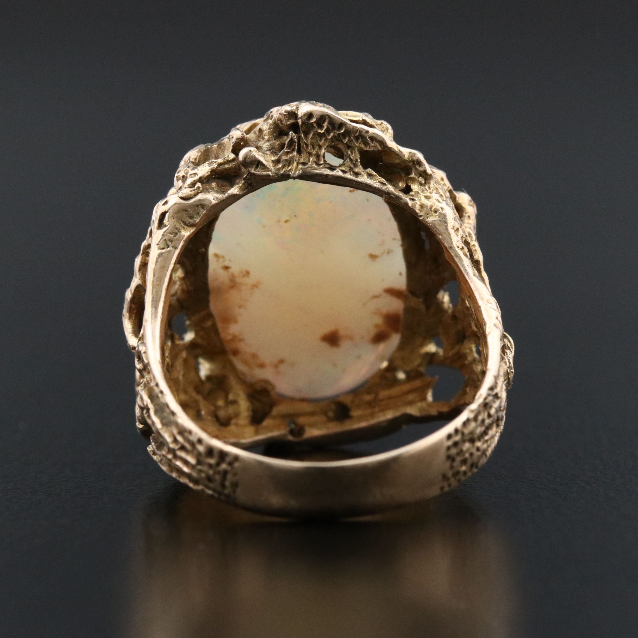 14K Opal Biomorphic Ring