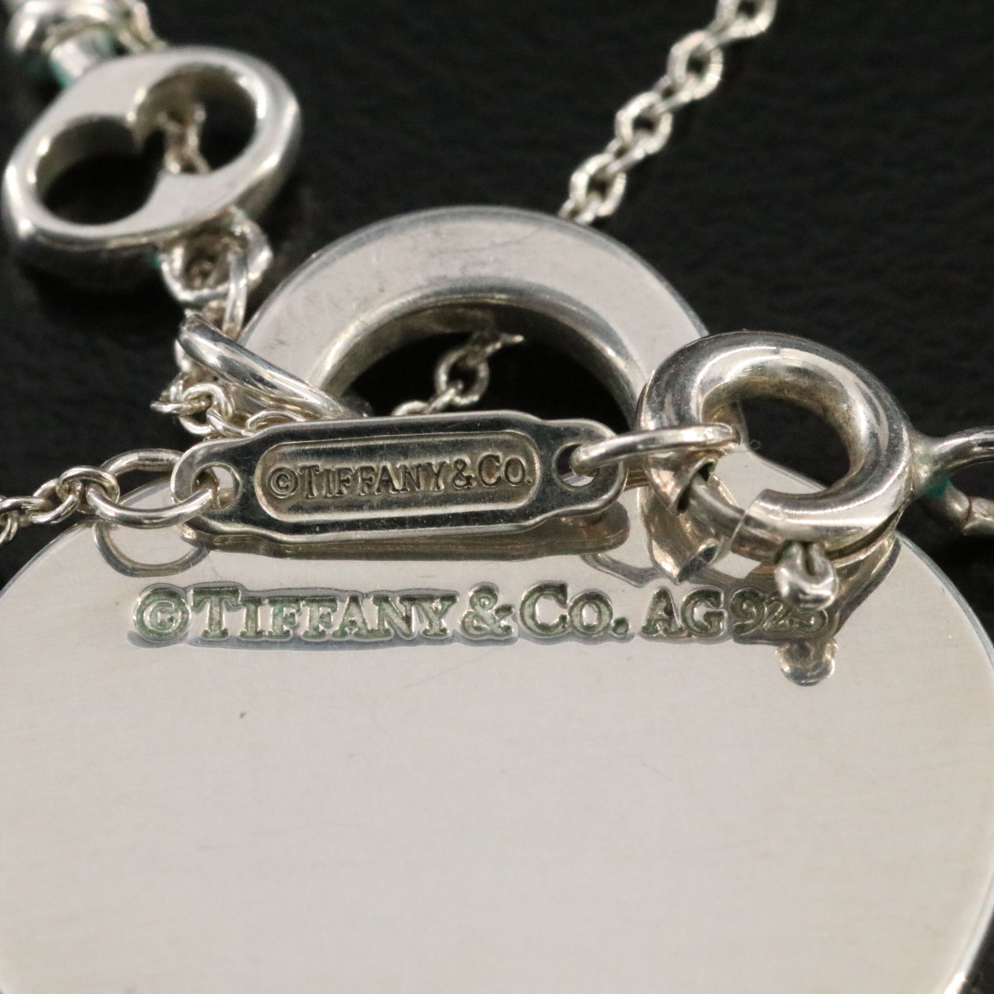 Tiffany & Co. 'Mom' Heart and Key Pendant Necklace