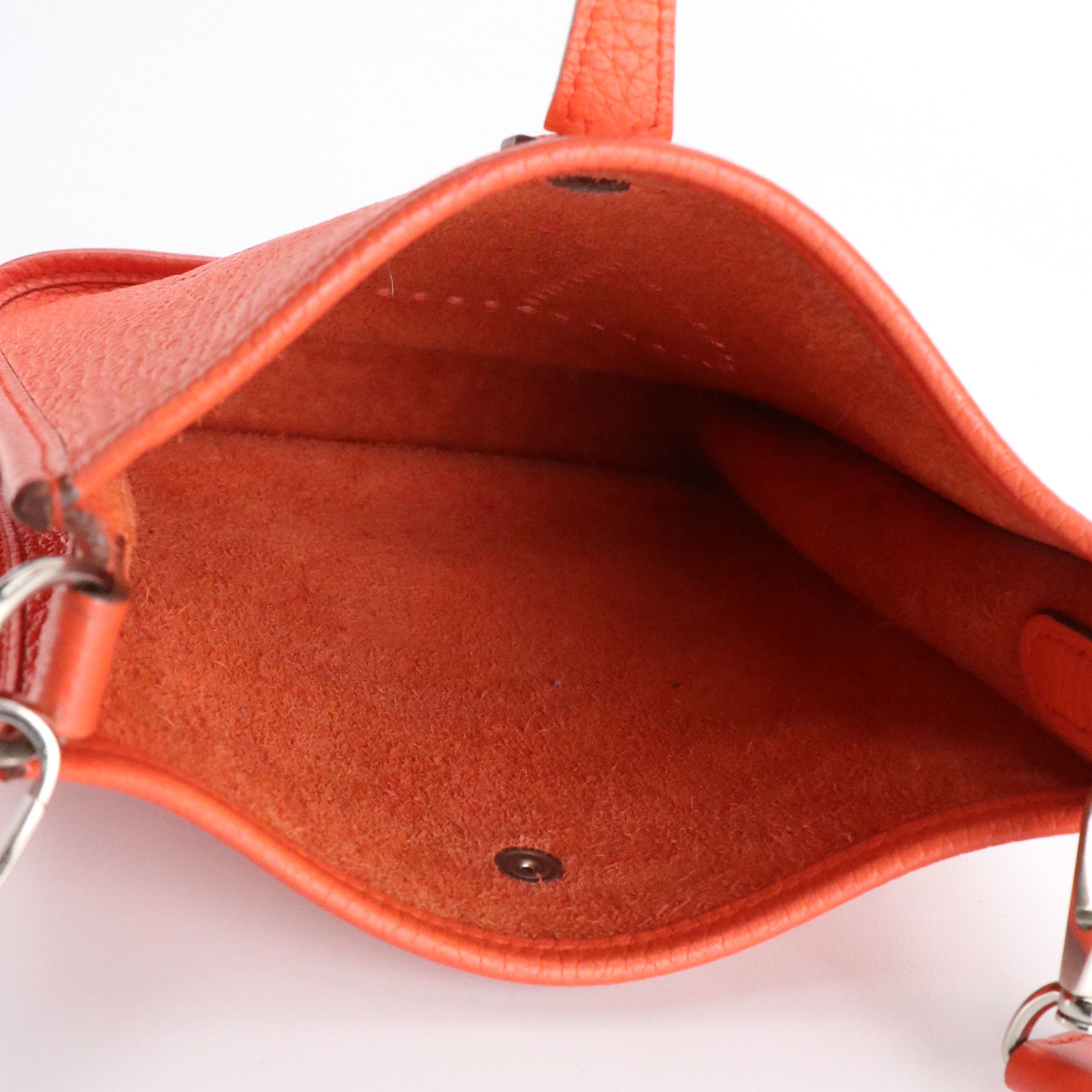 Hermès Evelyne I TPM Crossbody Bag in Orange Clemence Leather