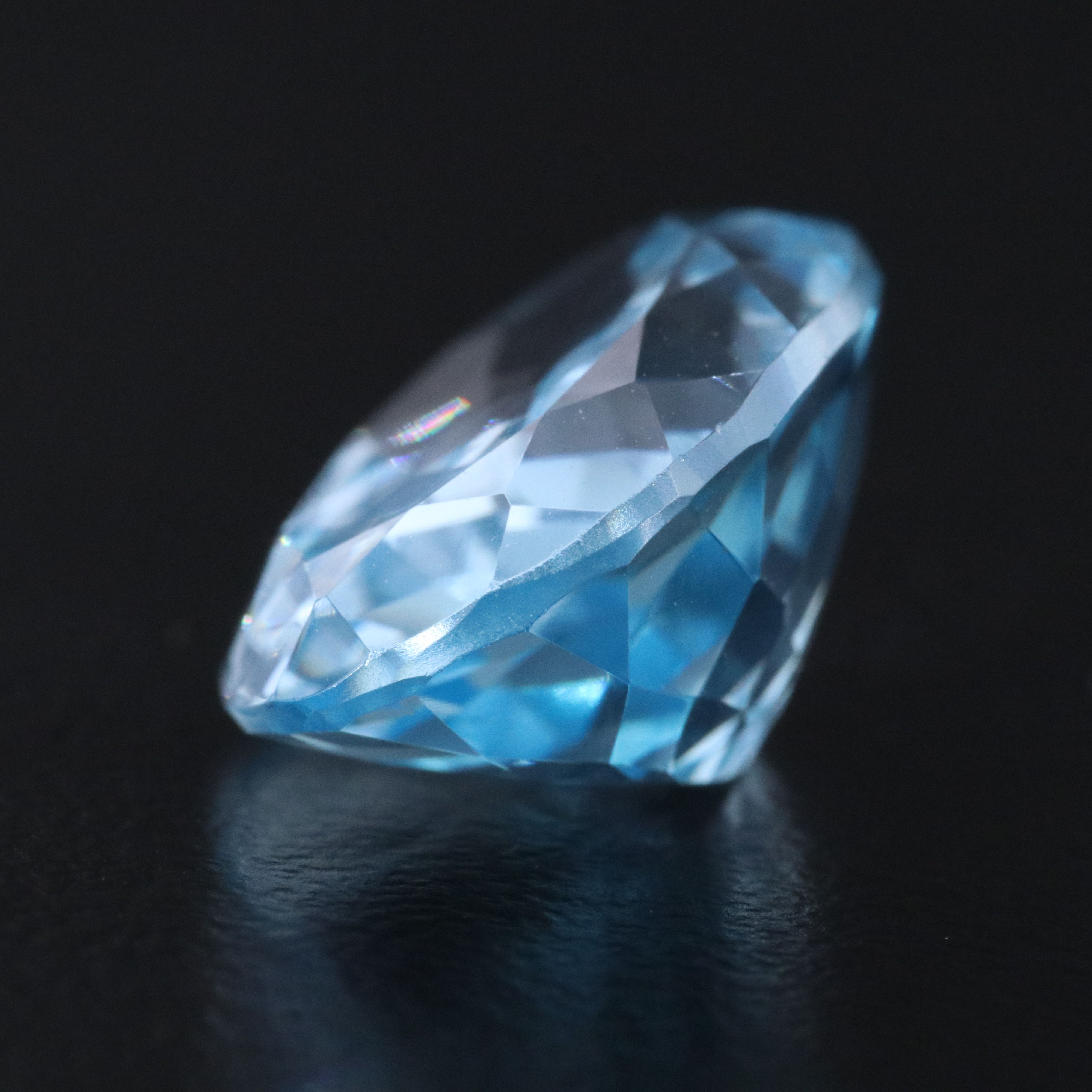 Loose 11.57 CT Swiss Blue Topaz
