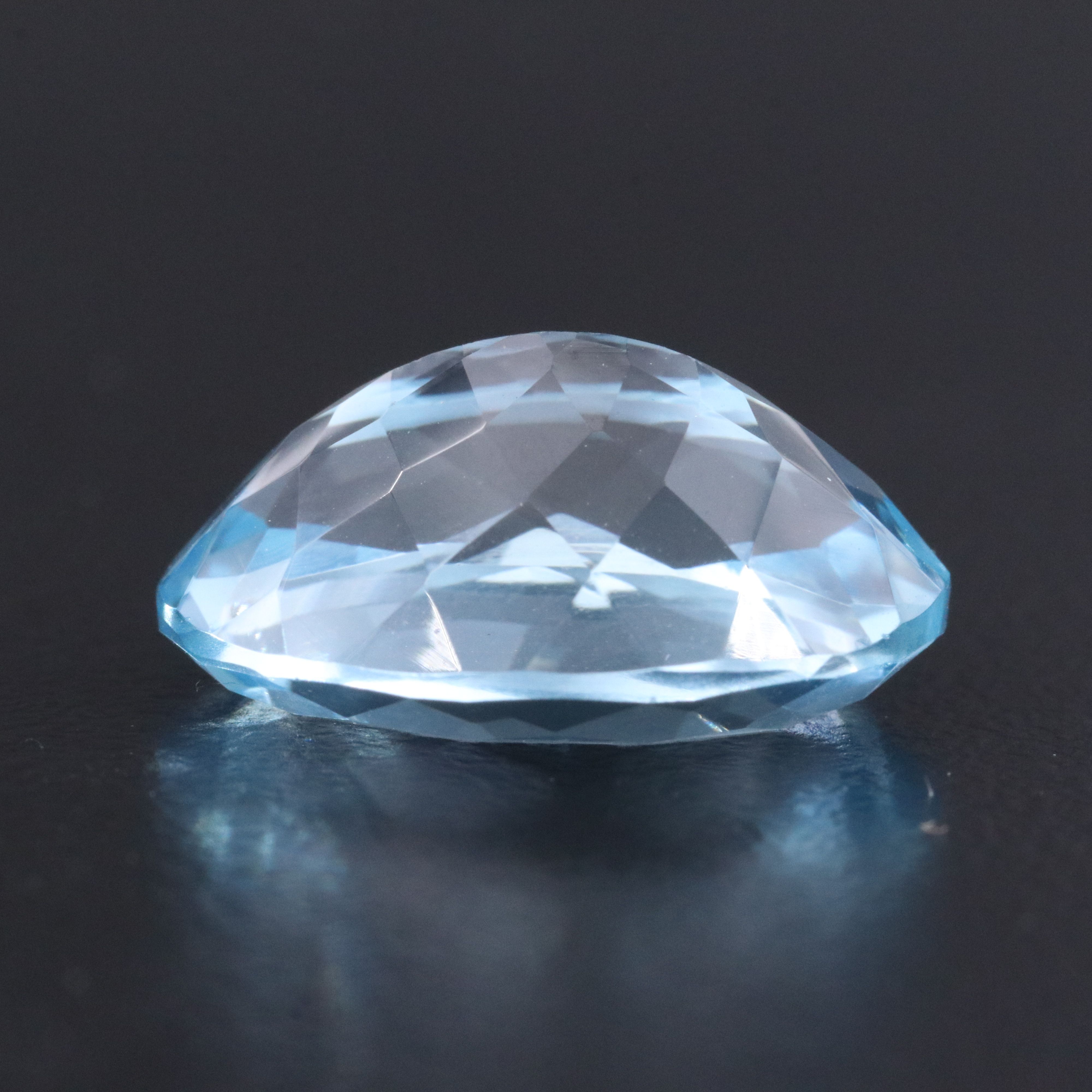 Loose 11.57 CT Swiss Blue Topaz