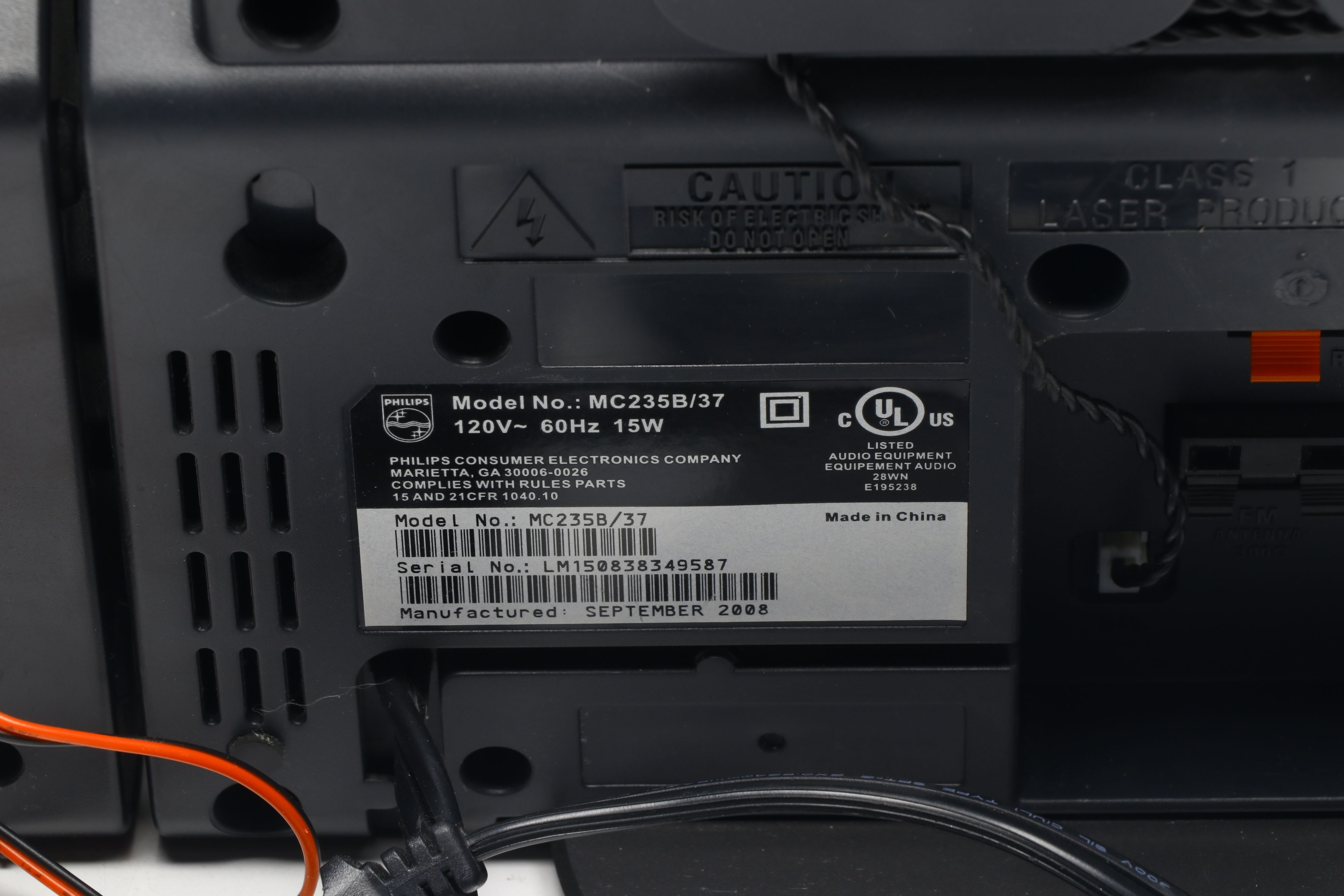 Philips Micro System MC235B CD Player with Stereo Speakers, 2008