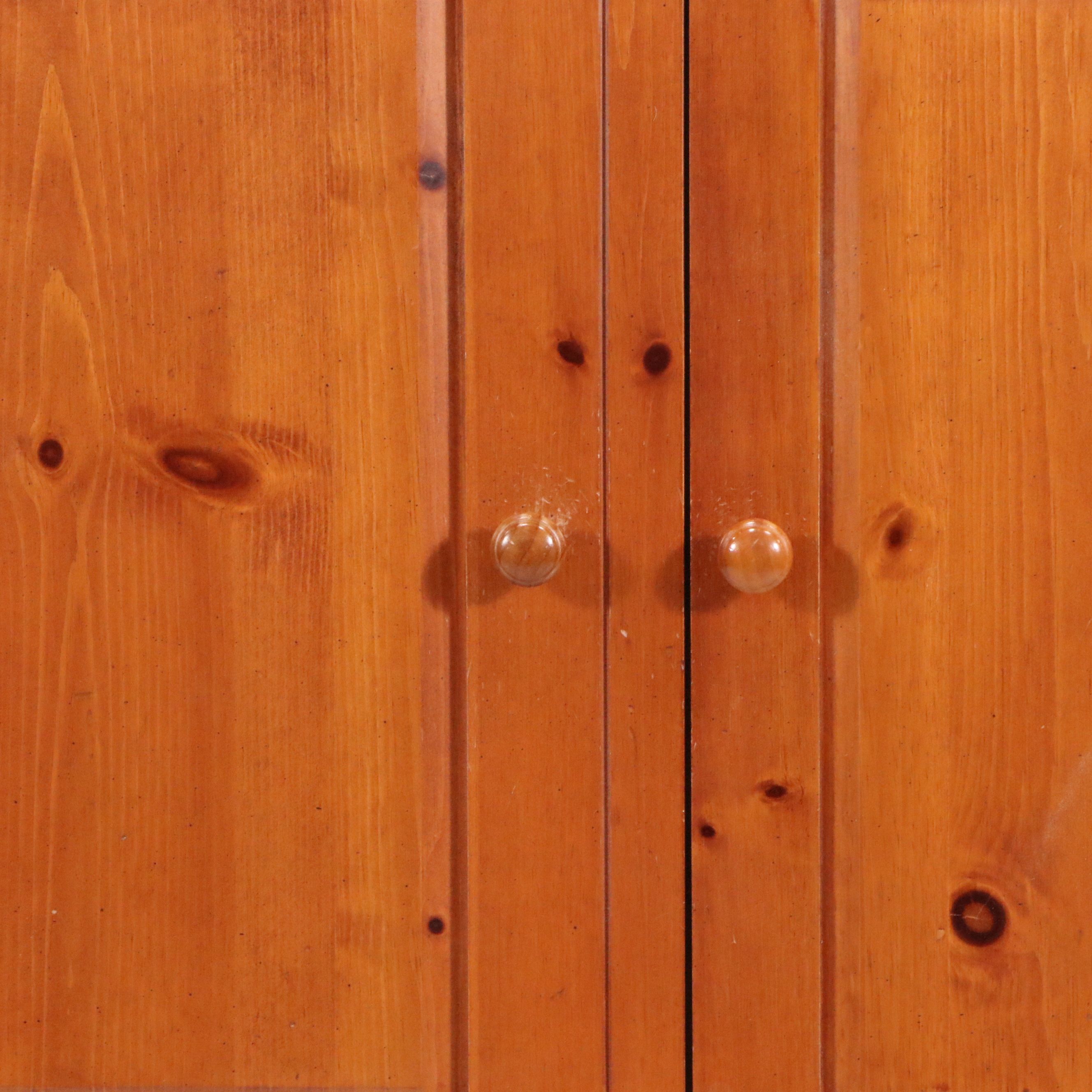 Broyhill Shaker Style Pine Armoire, Late 20th Century