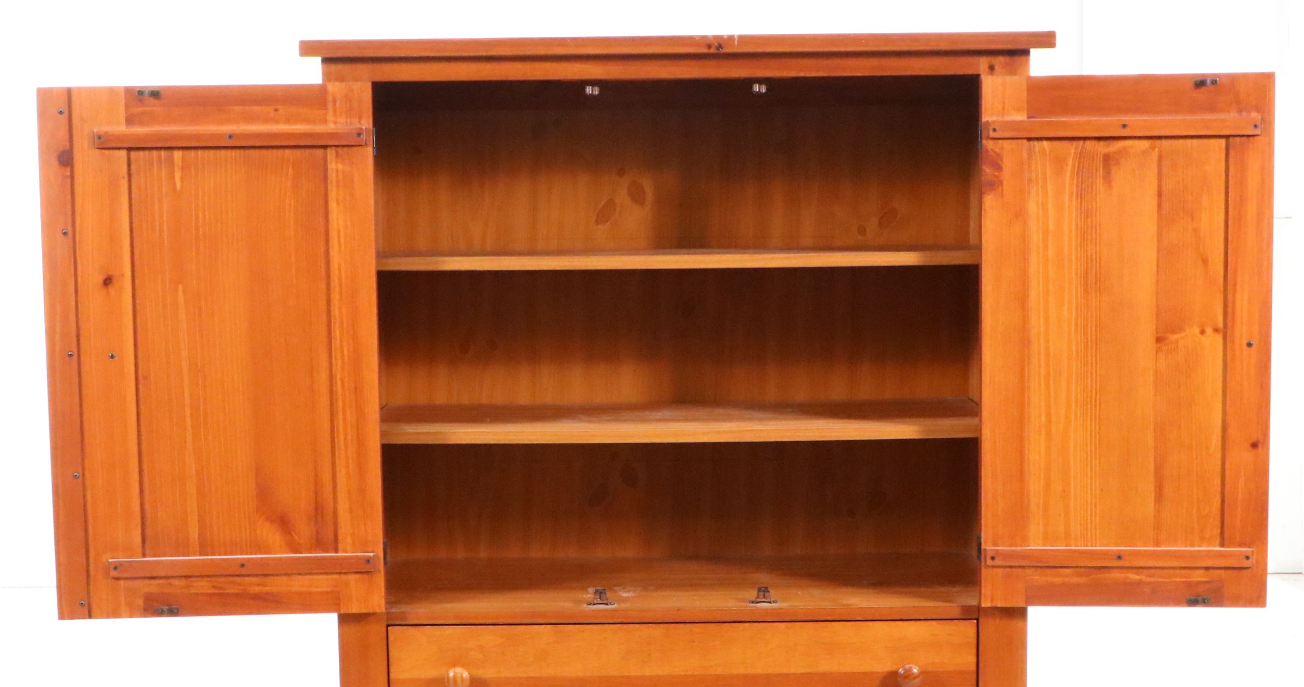 Broyhill Shaker Style Pine Armoire, Late 20th Century