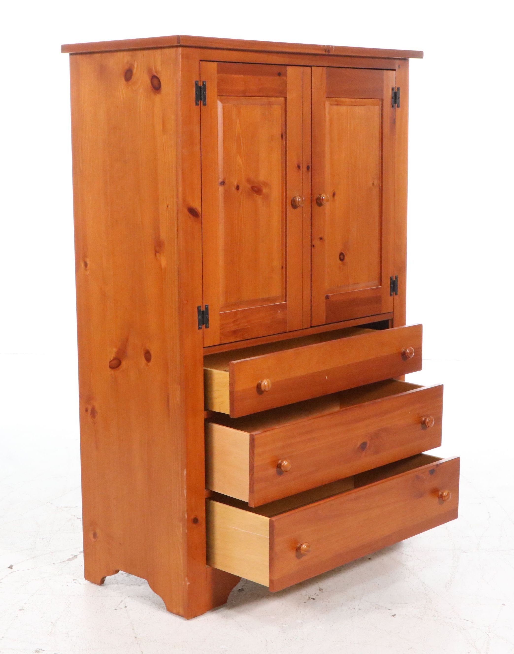 Broyhill Shaker Style Pine Armoire, Late 20th Century
