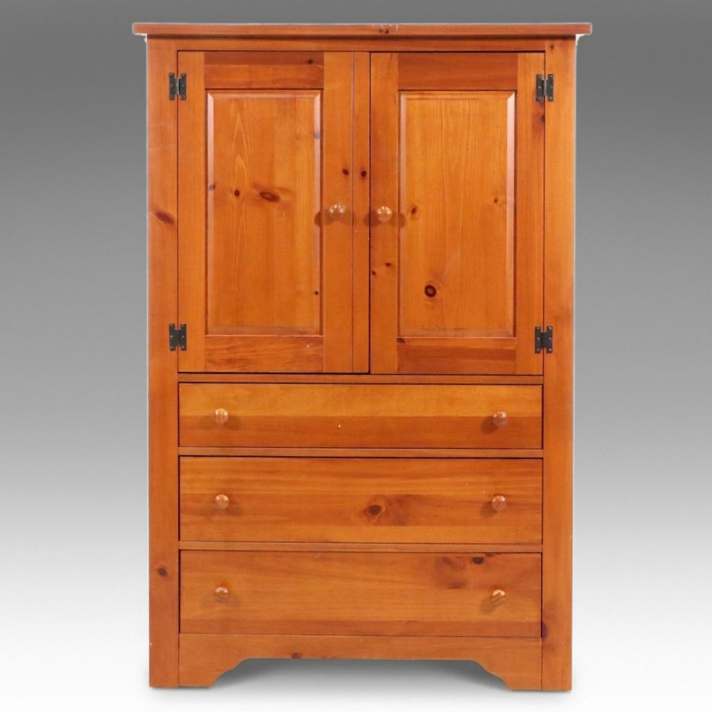 Broyhill Shaker Style Pine Armoire, Late 20th Century