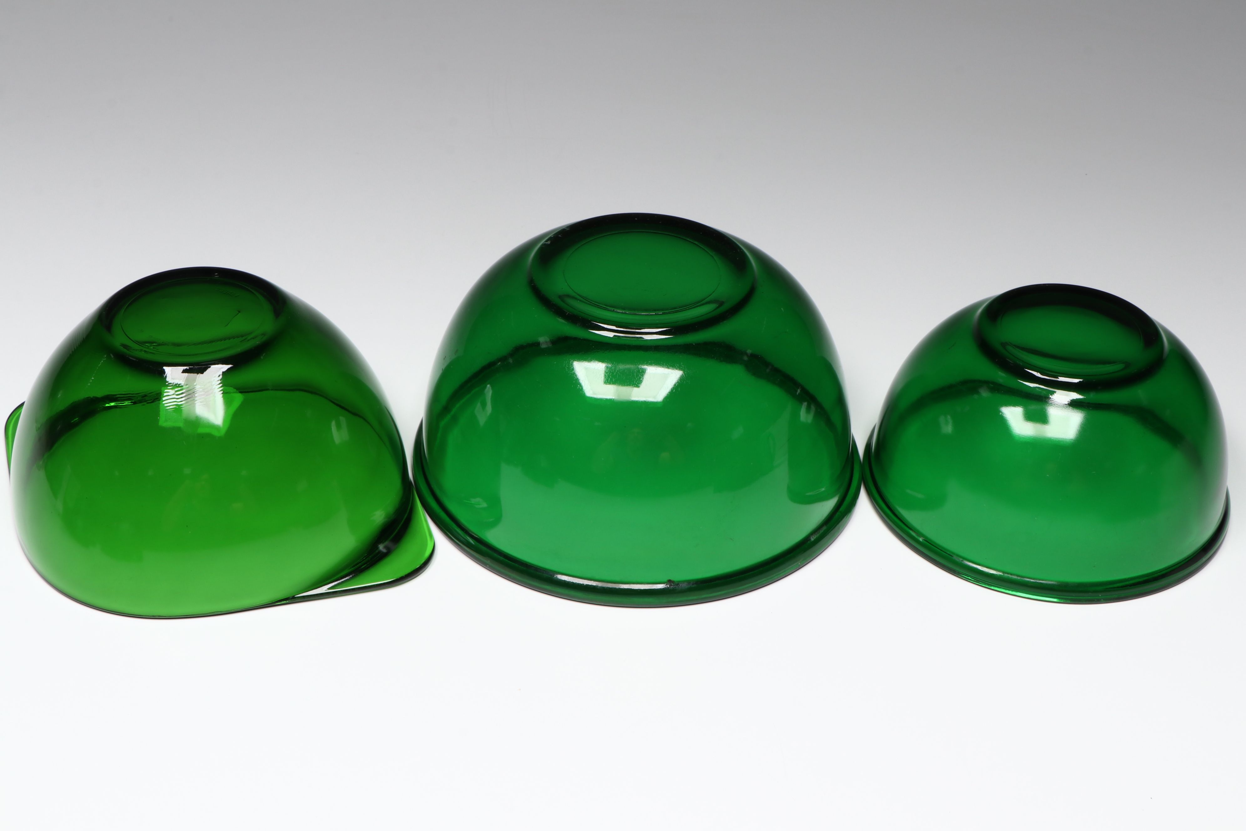 Anchor Hocking "Milano" and Other Pitchers with Vereco Bowl, More Green Glass