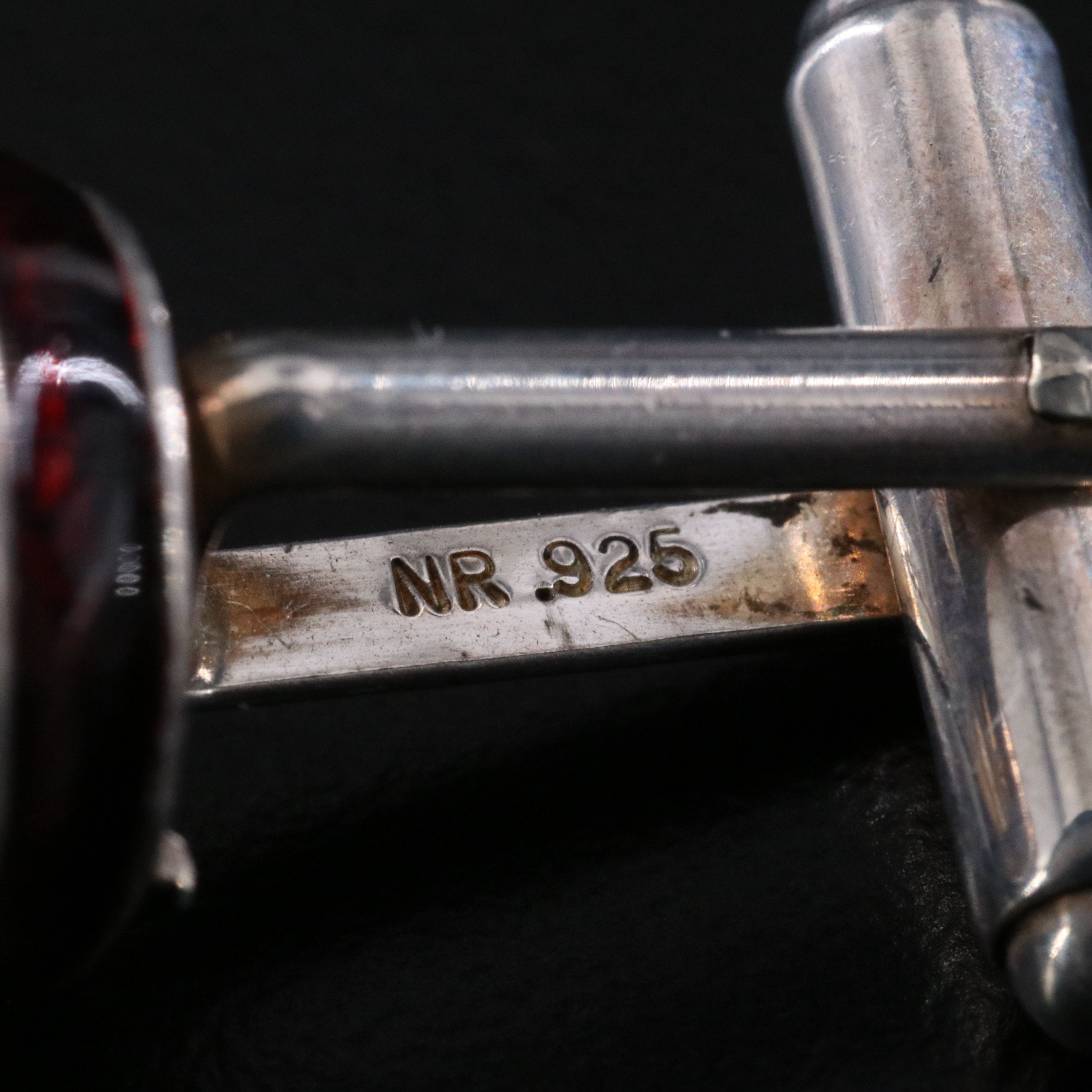 English and Nancy Rise Sterling Sphere Cufflinks Including Enamel