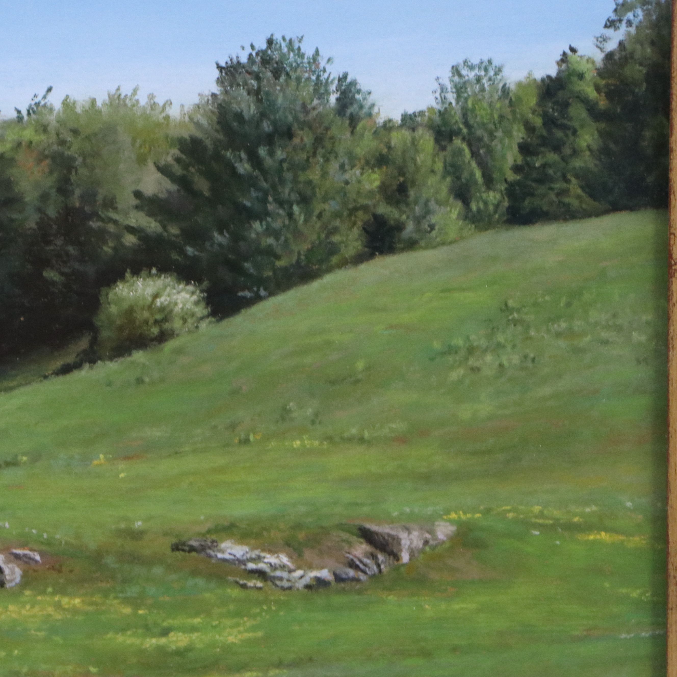 Cindy House Chalk Pastel Landscape Drawing of Meadow, 2003