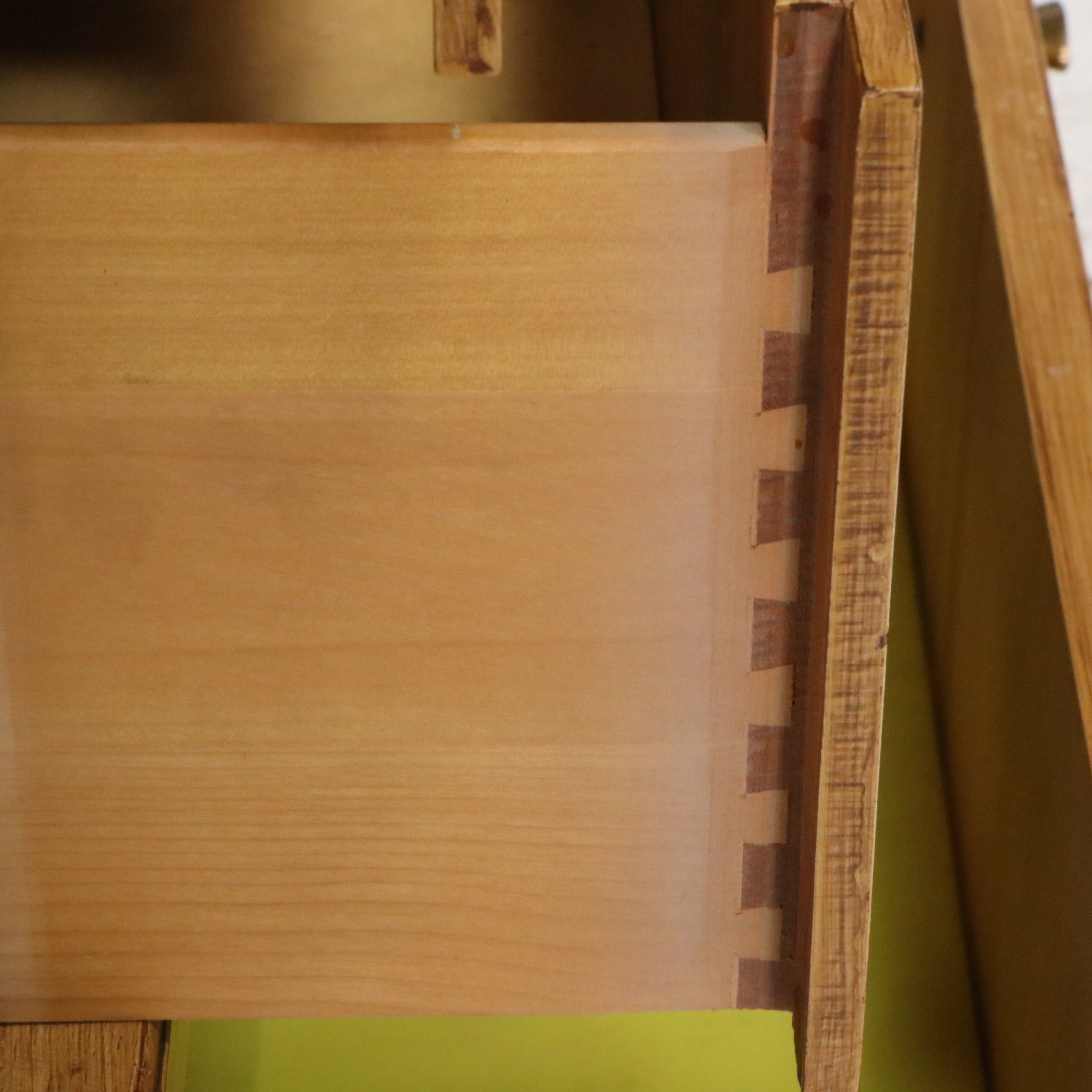 L.A. Period Furniture "Starline" Blonde Birch Lowboy Dresser, 1950s