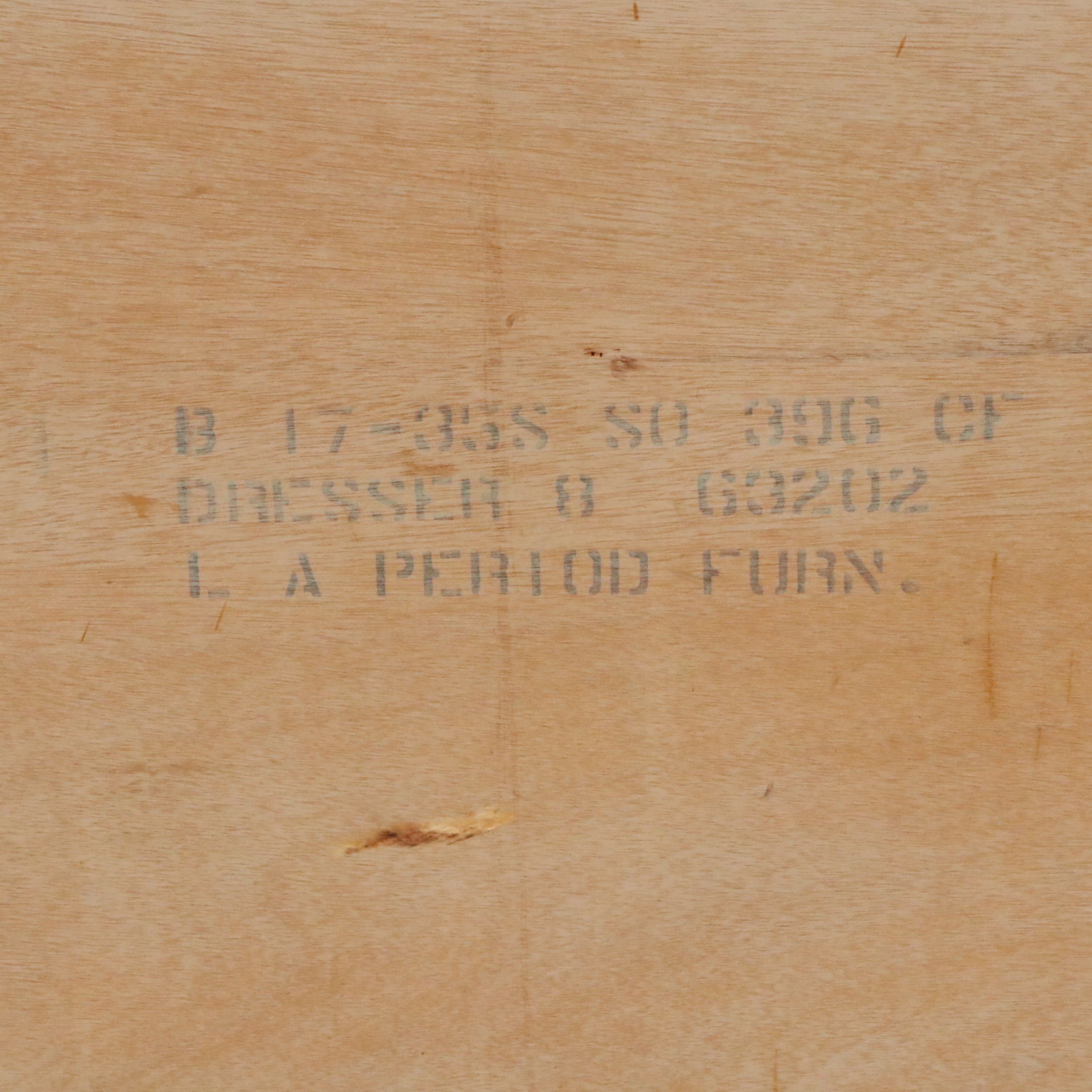 L.A. Period Furniture "Starline" Blonde Birch Lowboy Dresser, 1950s