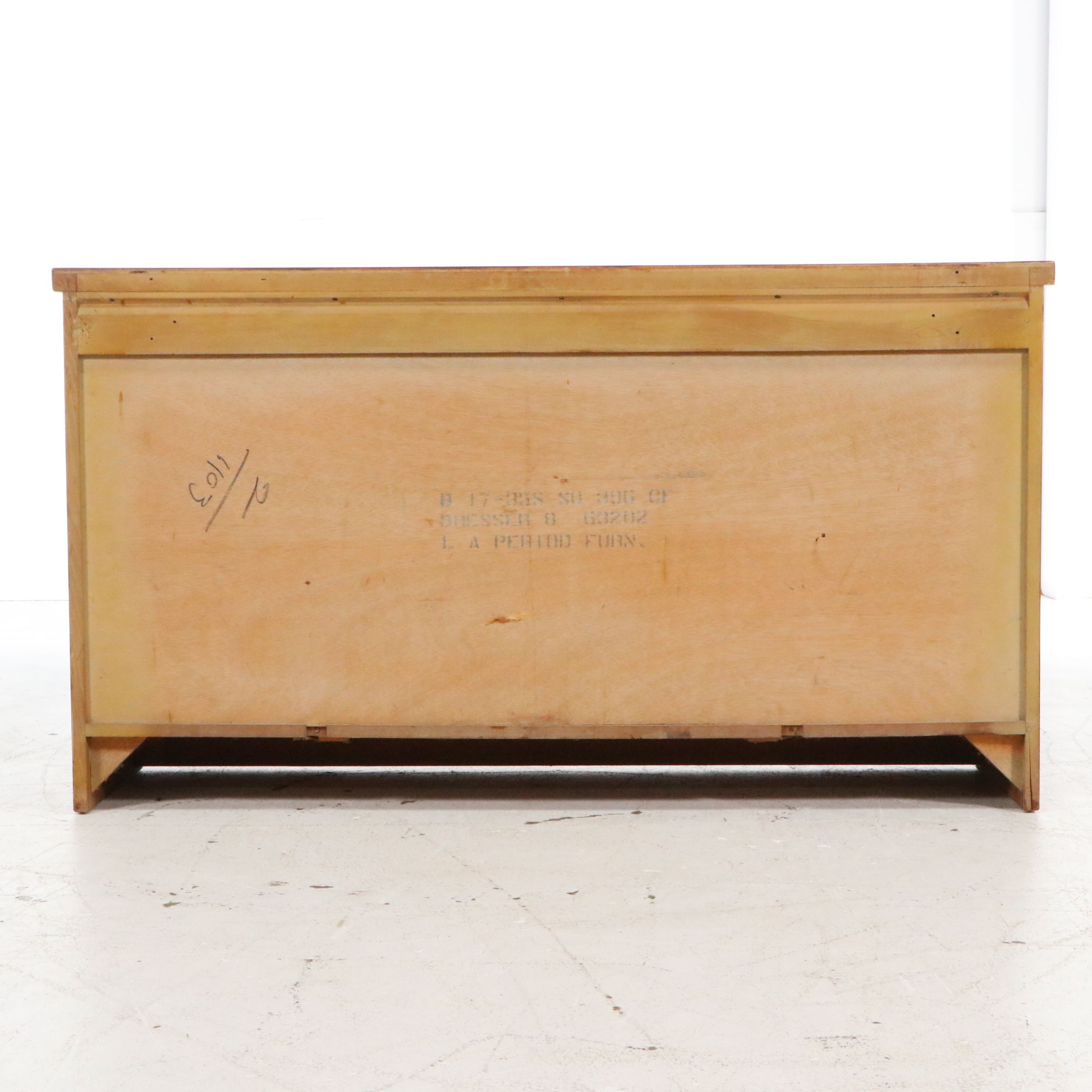 L.A. Period Furniture "Starline" Blonde Birch Lowboy Dresser, 1950s