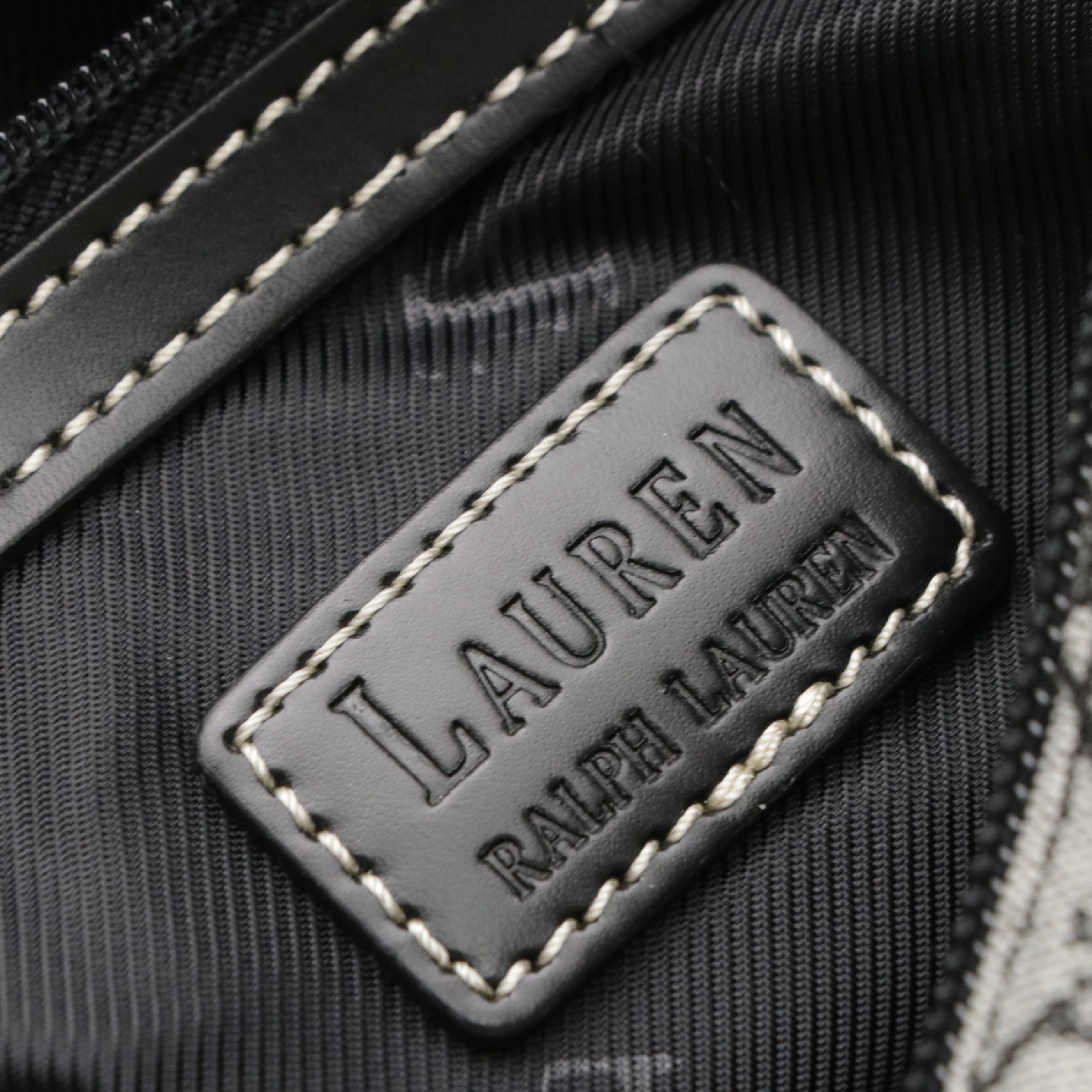 Lauren Ralph Lauren Wheeled Weekender Luggage and Shoulder Bag in Canvas/Leather