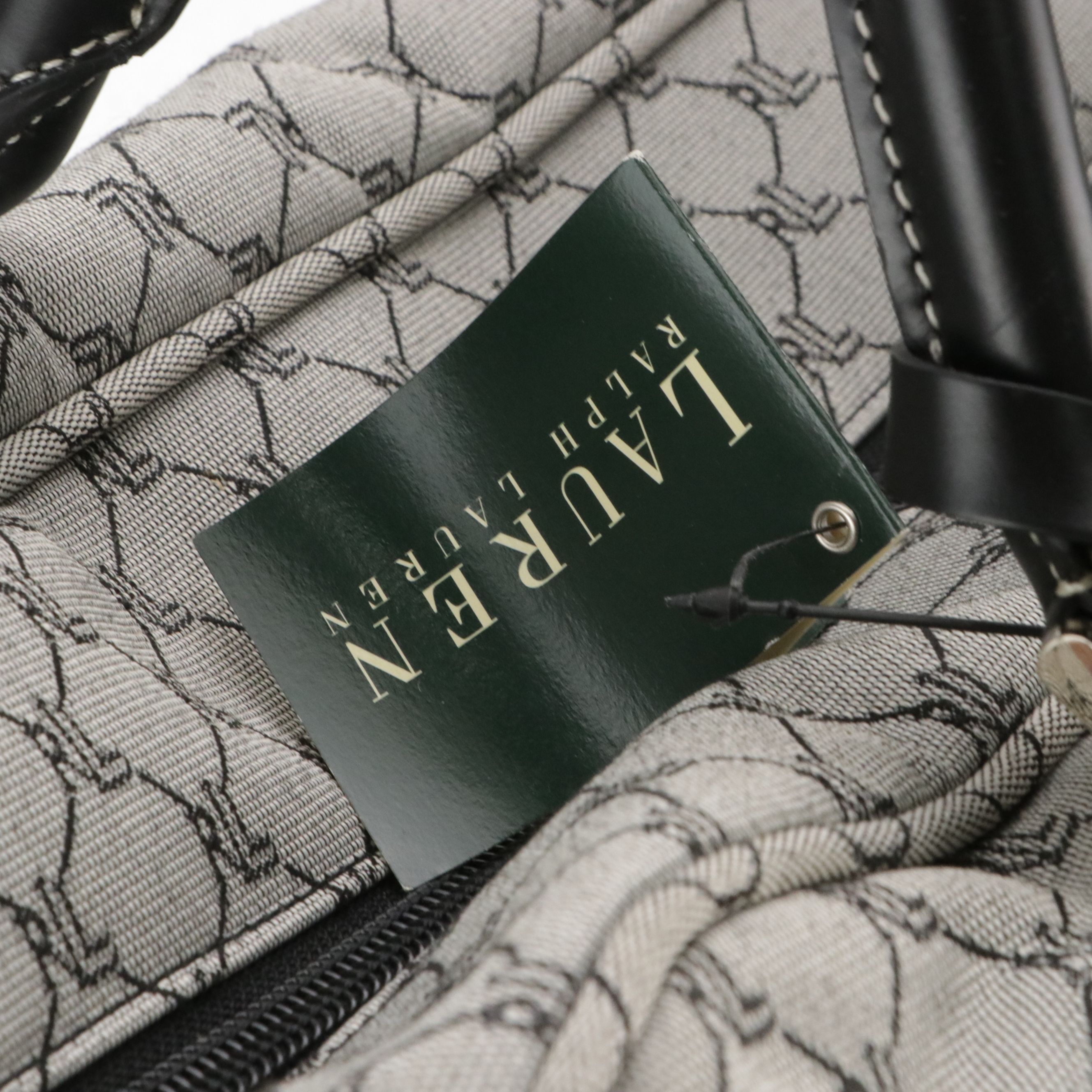 Lauren Ralph Lauren Wheeled Weekender Luggage and Shoulder Bag in Canvas/Leather