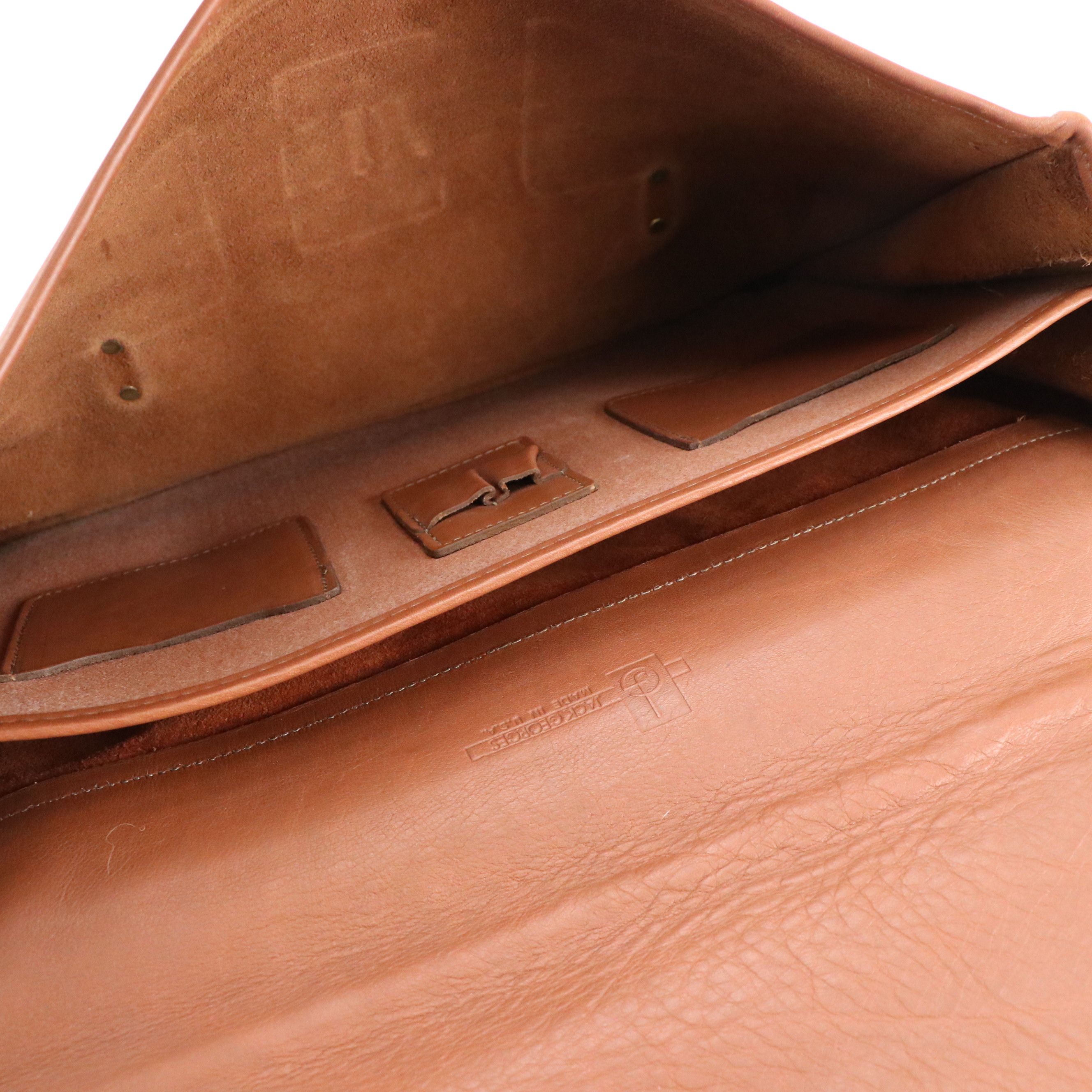 Jack Georges, Aston and Schlesinger Leather Two-Way Business Messenger Bags