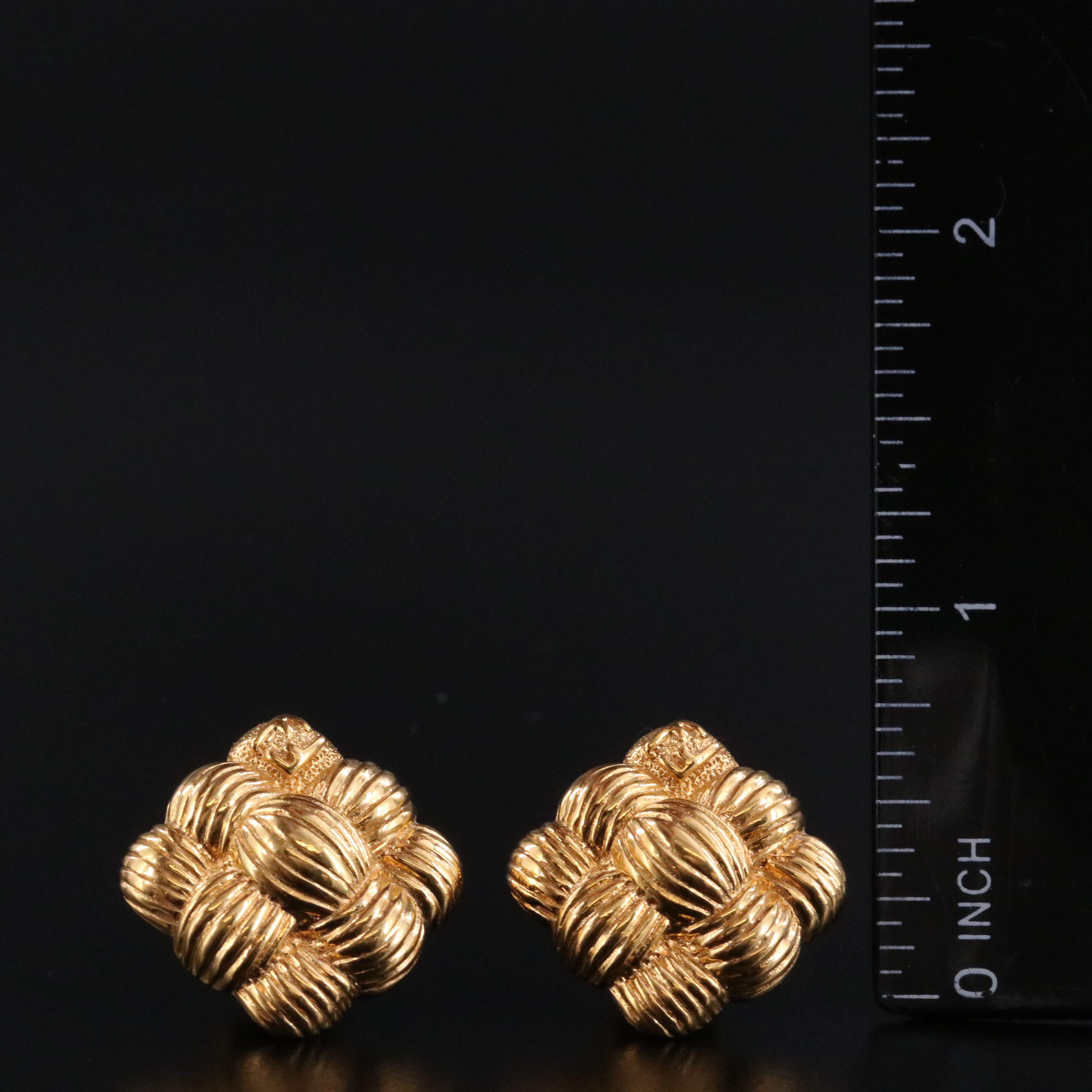 Fendi Textured Clip Earrings
