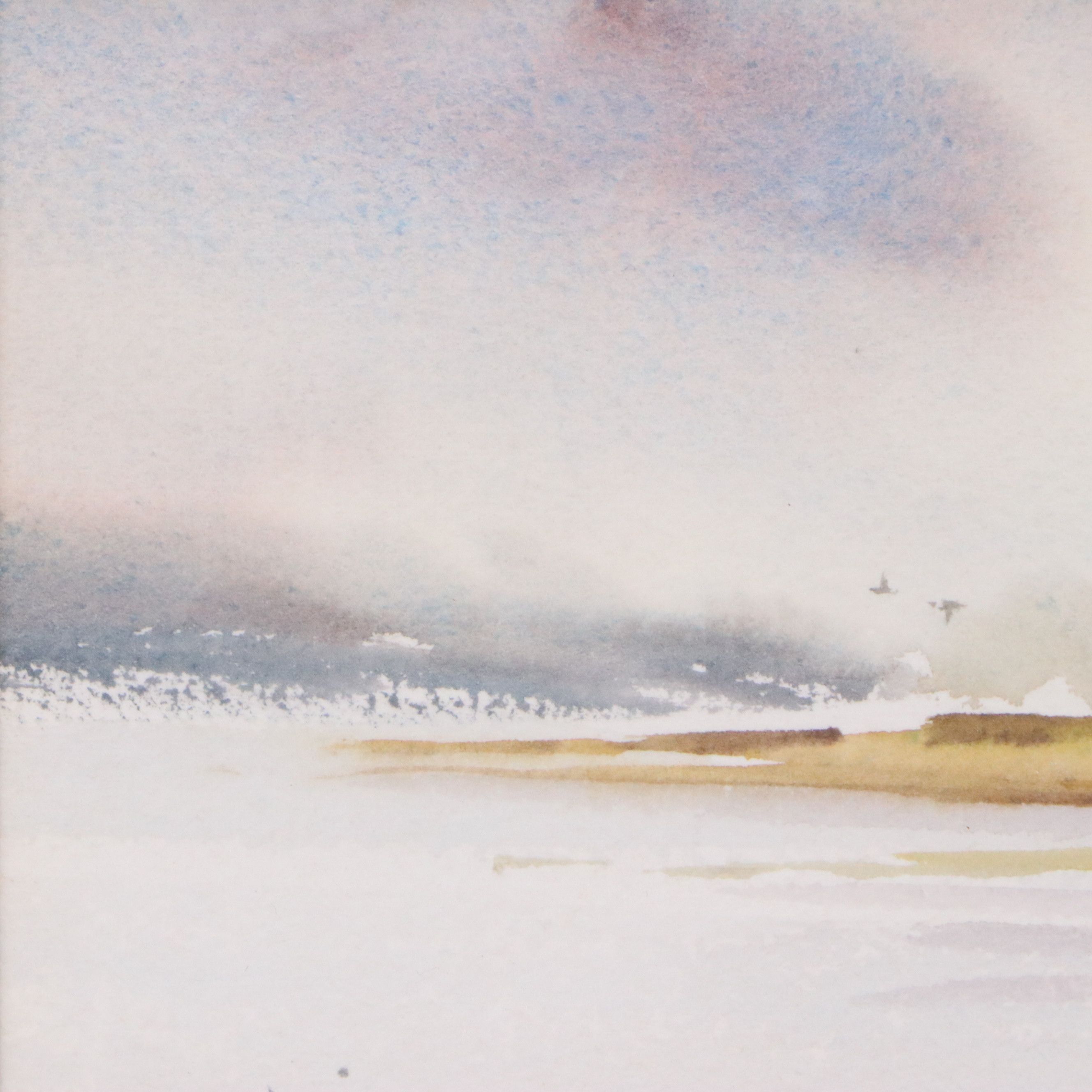 Gordon Robinson Watercolor Painting of Riverbank, 20th Century