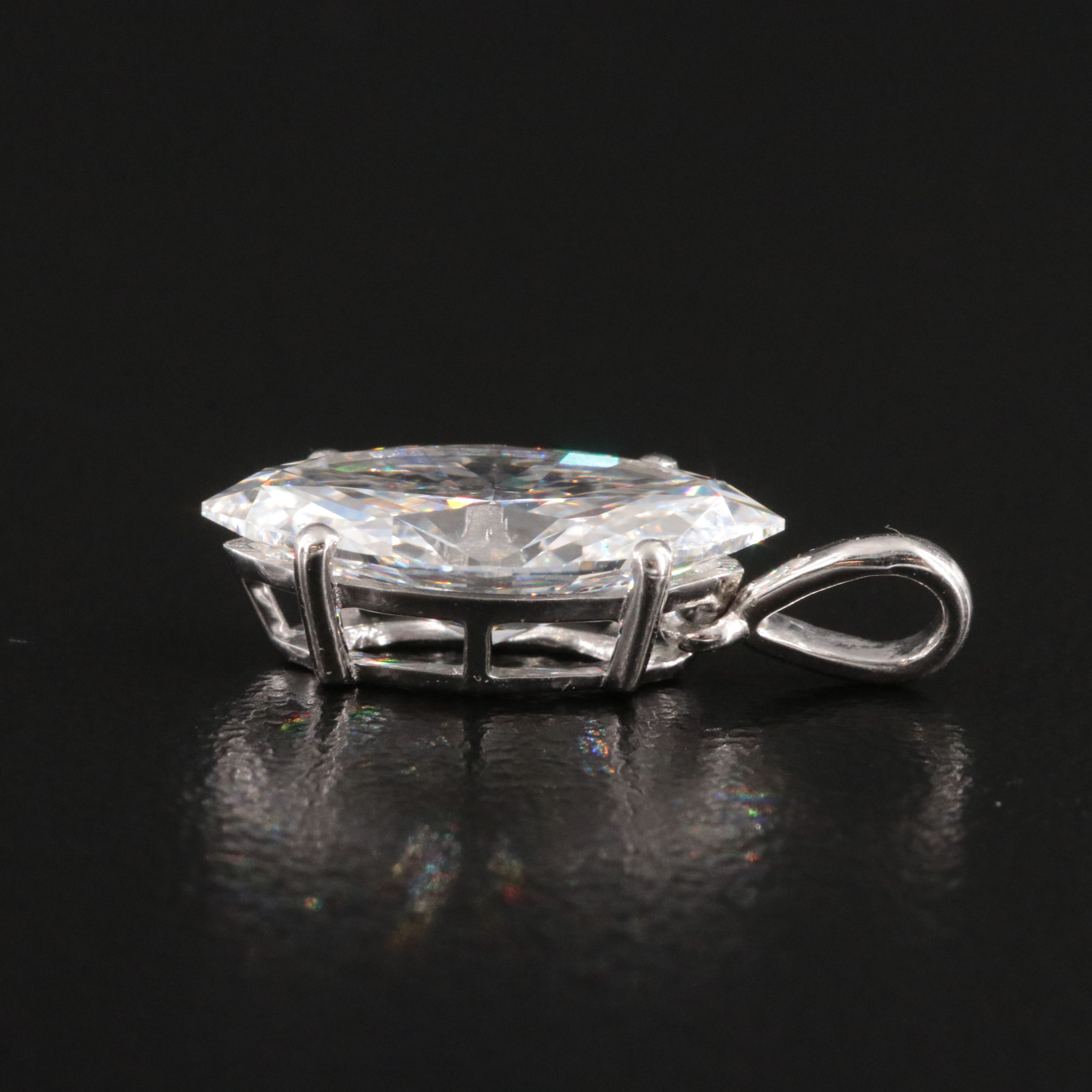 Platinum 2.47 CT Lab Grown Diamond  Solitaire Pendant