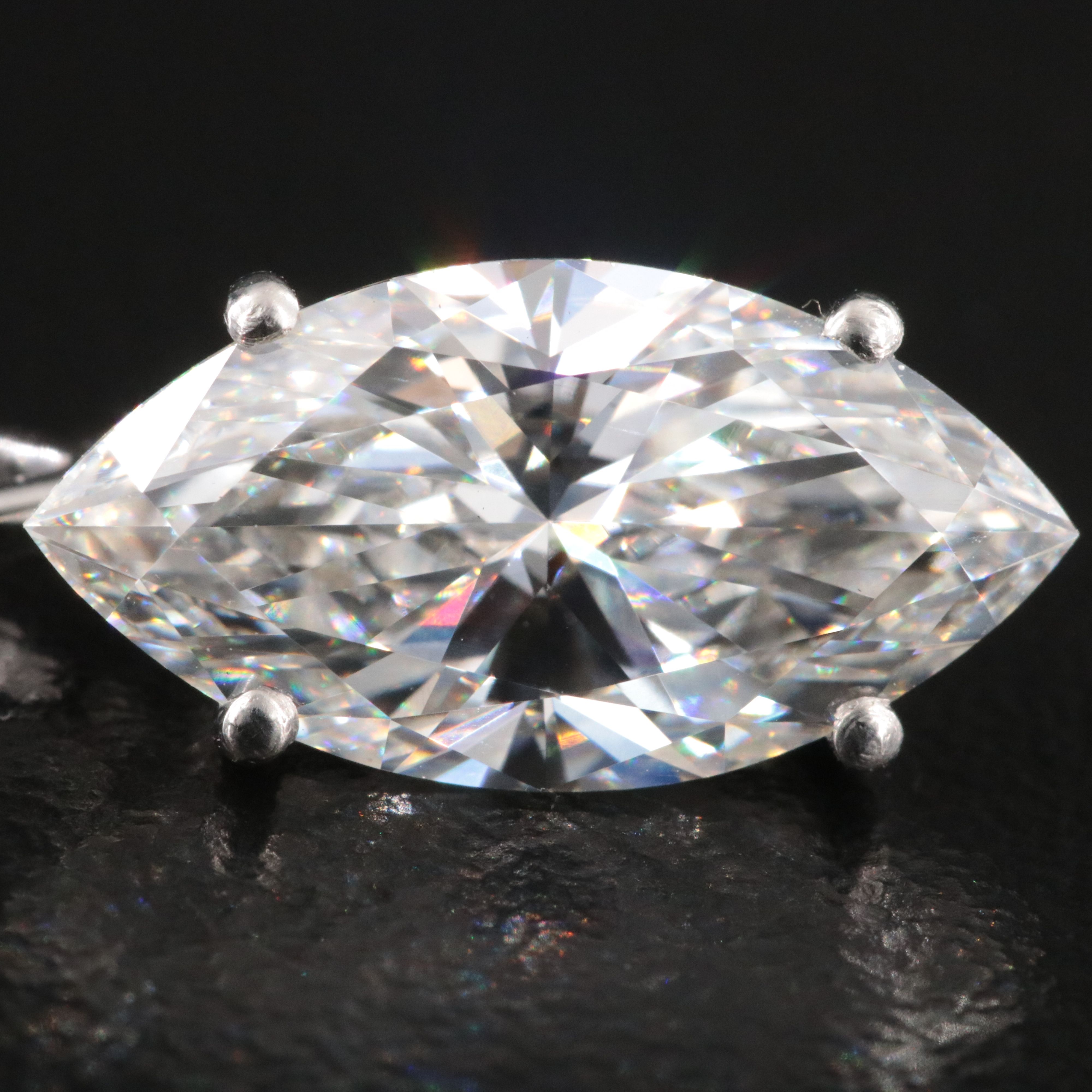 Platinum 2.47 CT Lab Grown Diamond  Solitaire Pendant