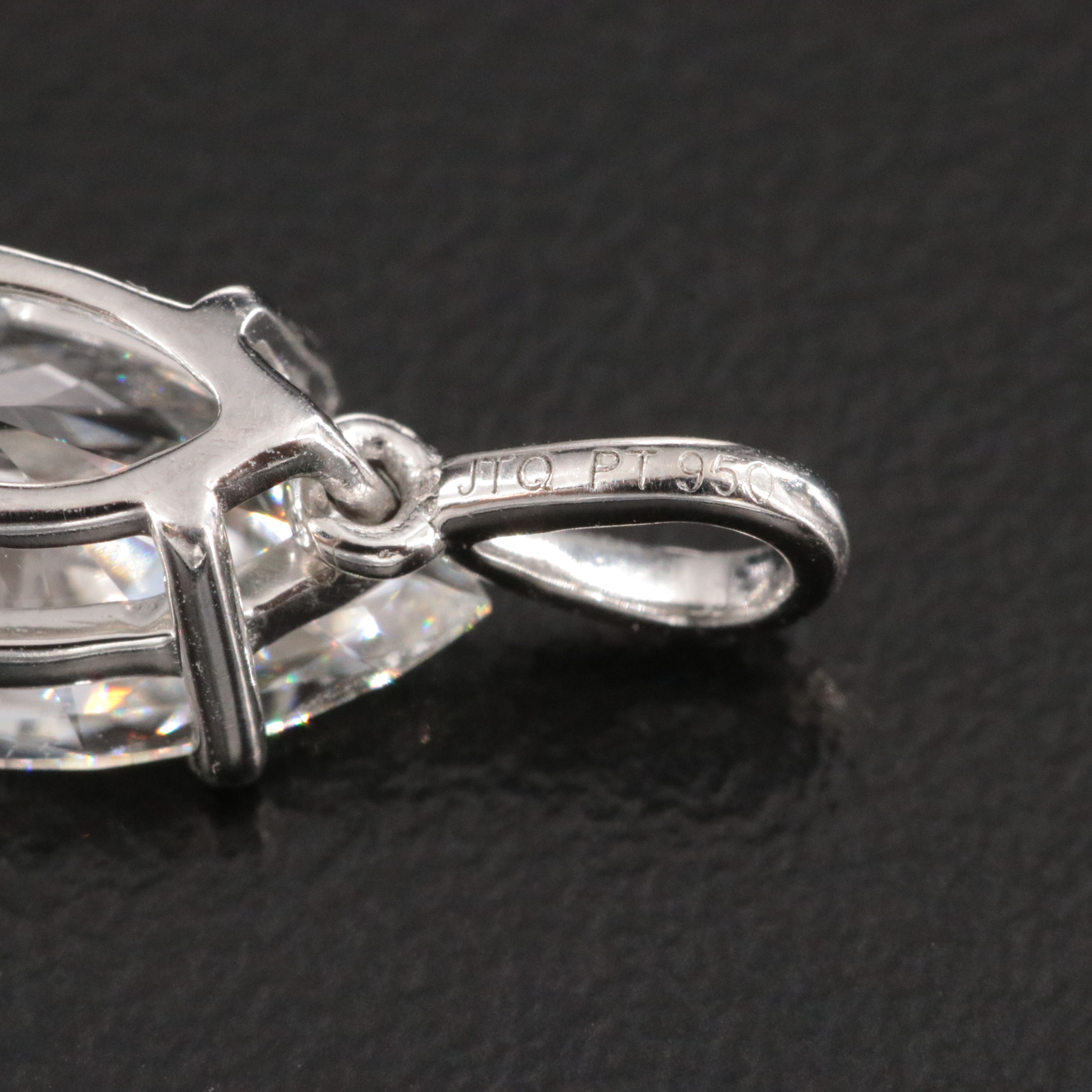 Platinum 2.47 CT Lab Grown Diamond  Solitaire Pendant