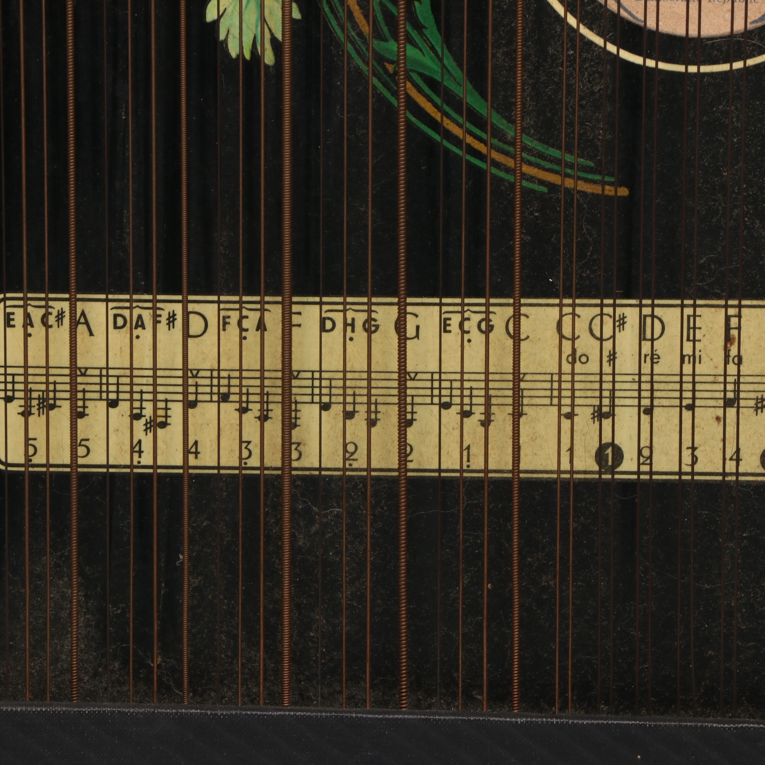 Jubel Töne German Salon Harfe Zither, Late 20th Century