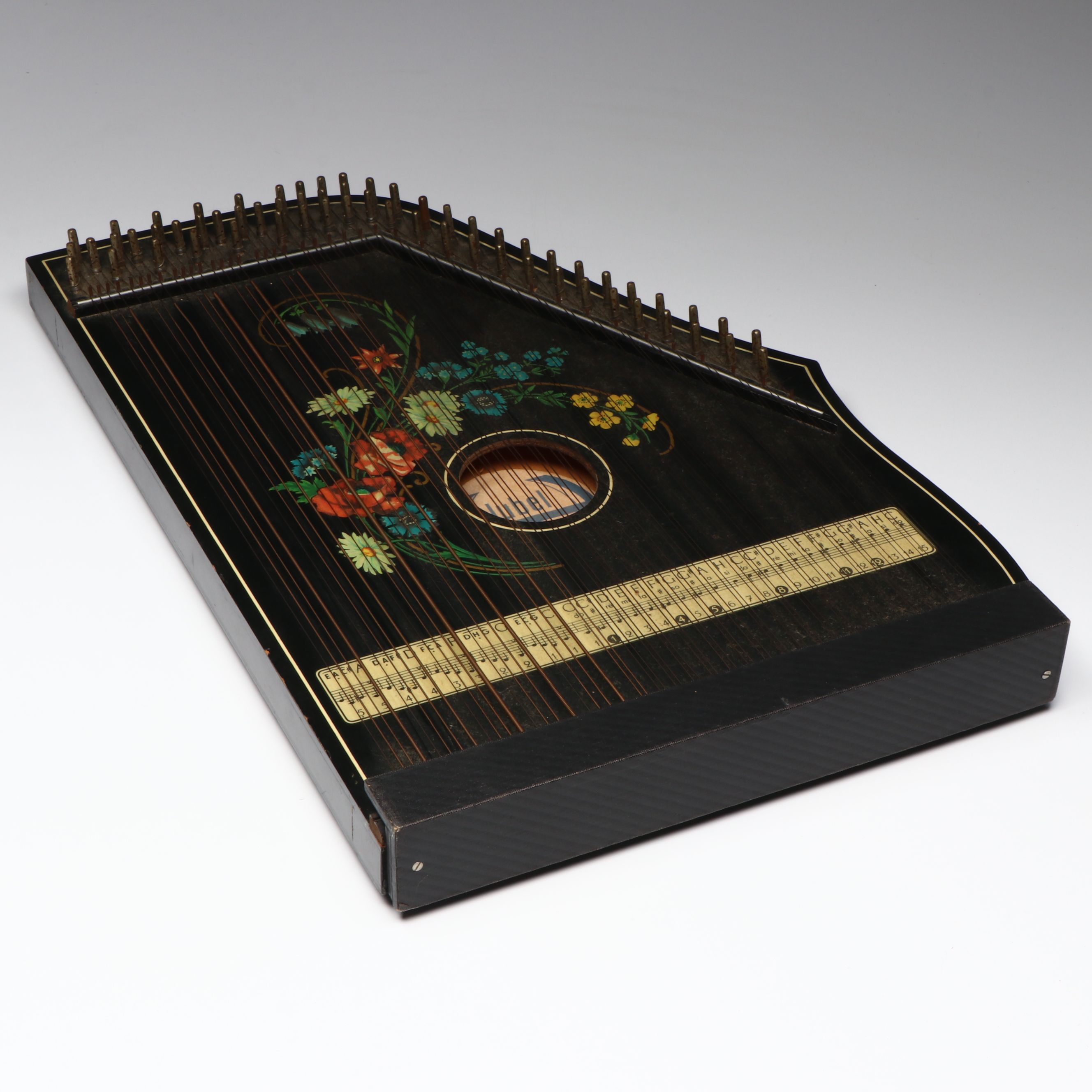 Jubel Töne German Salon Harfe Zither, Late 20th Century