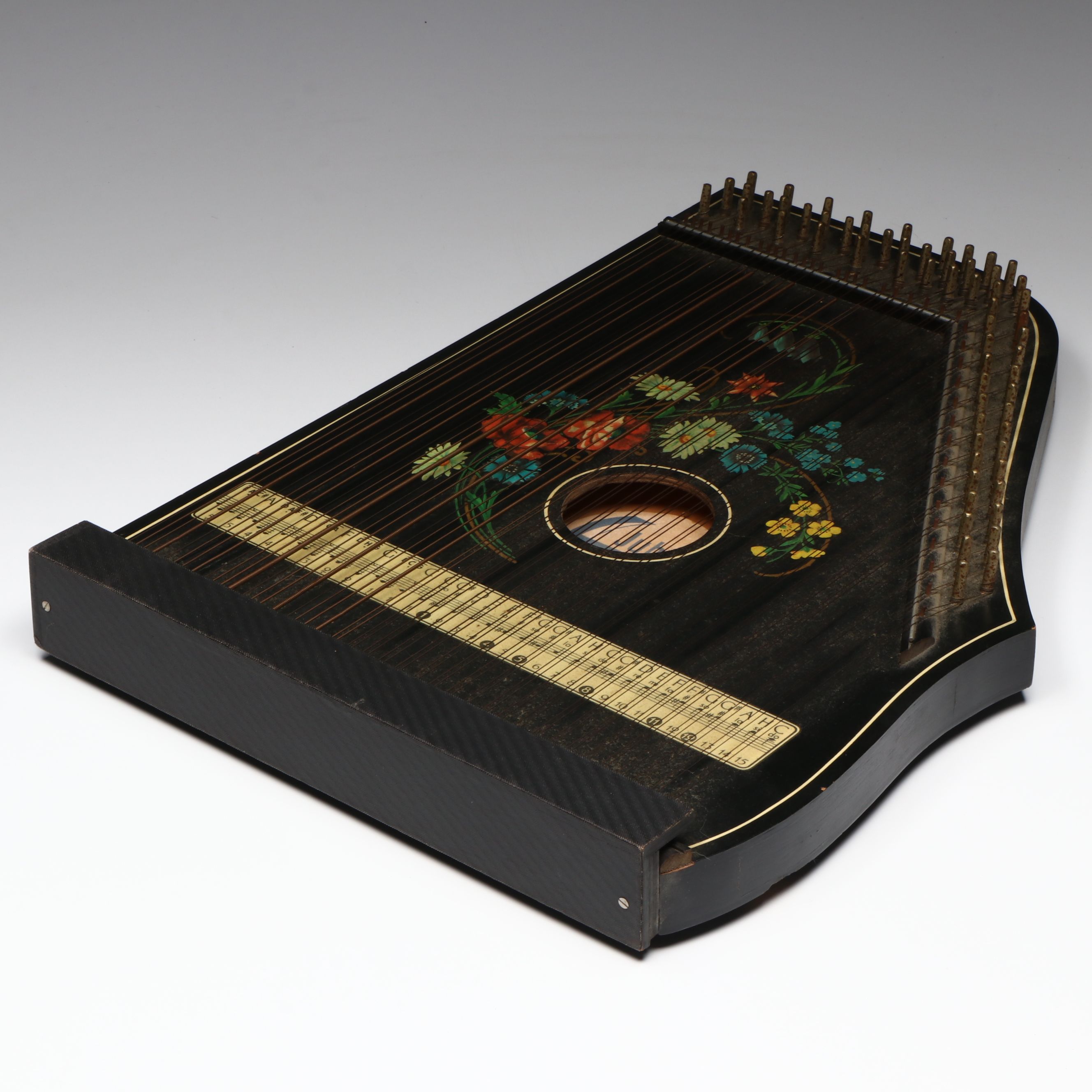Jubel Töne German Salon Harfe Zither, Late 20th Century