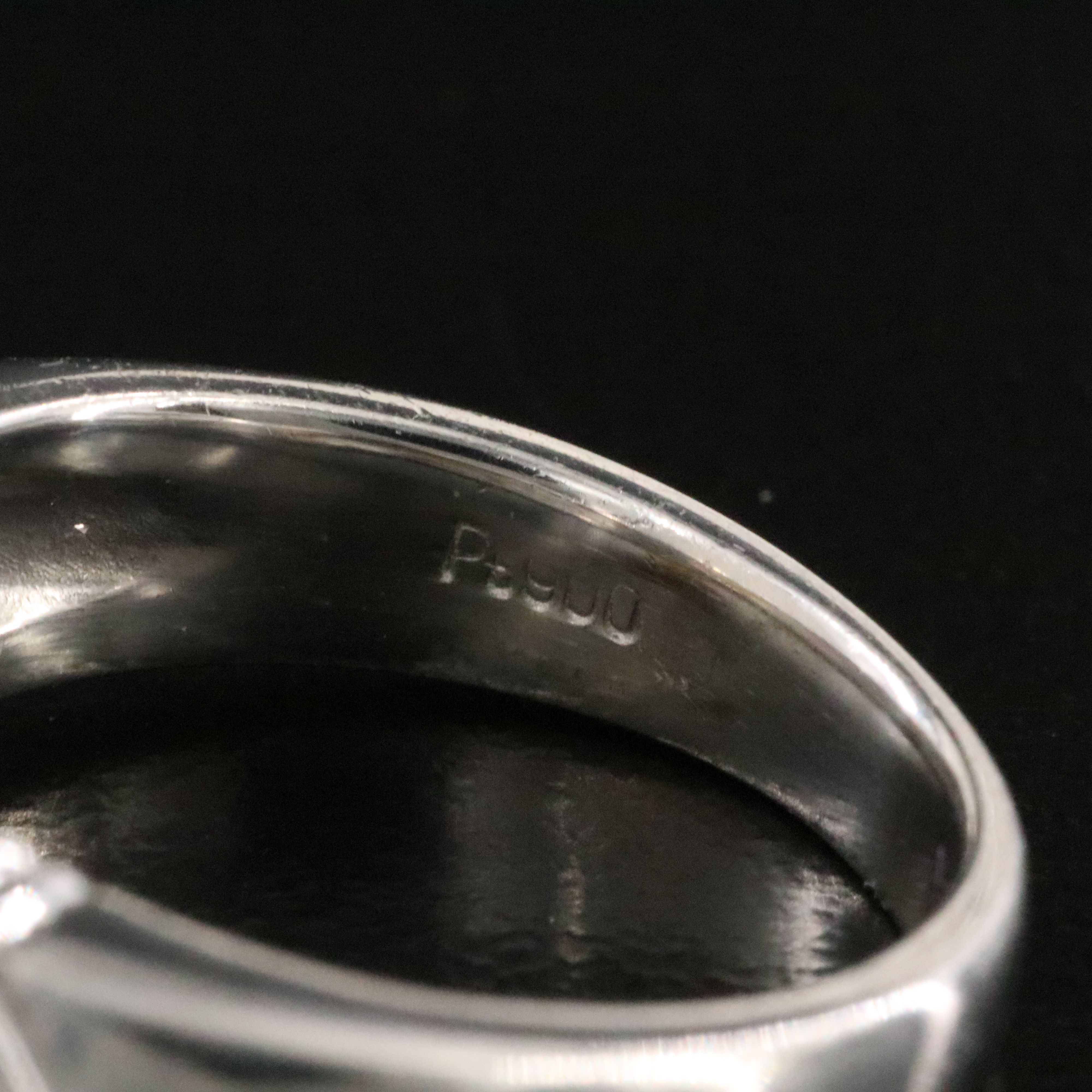 Platinum Pearl and Diamond Chevron Ring