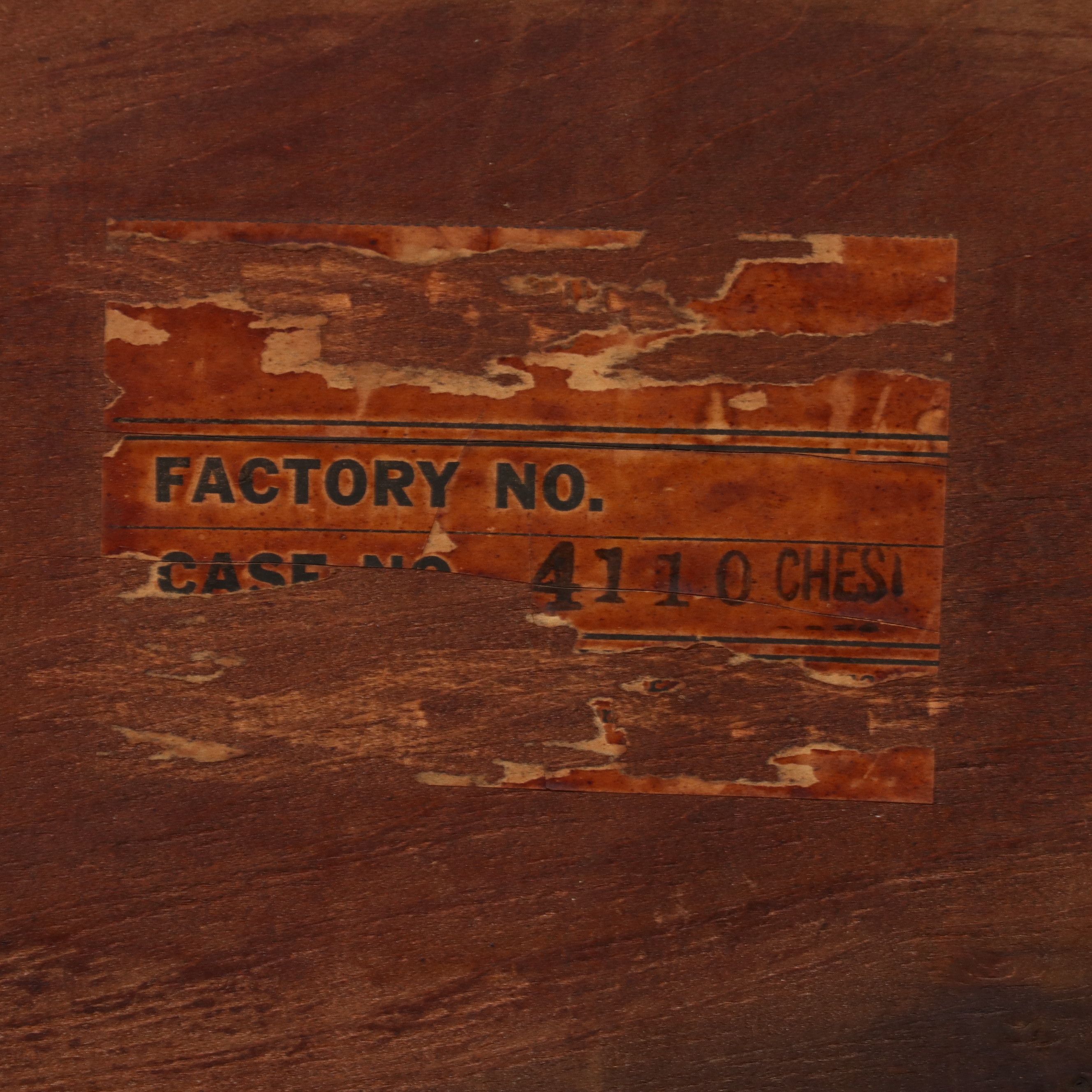 Art Deco Waterfall Walnut Tallboy Chest, Early 20th Century