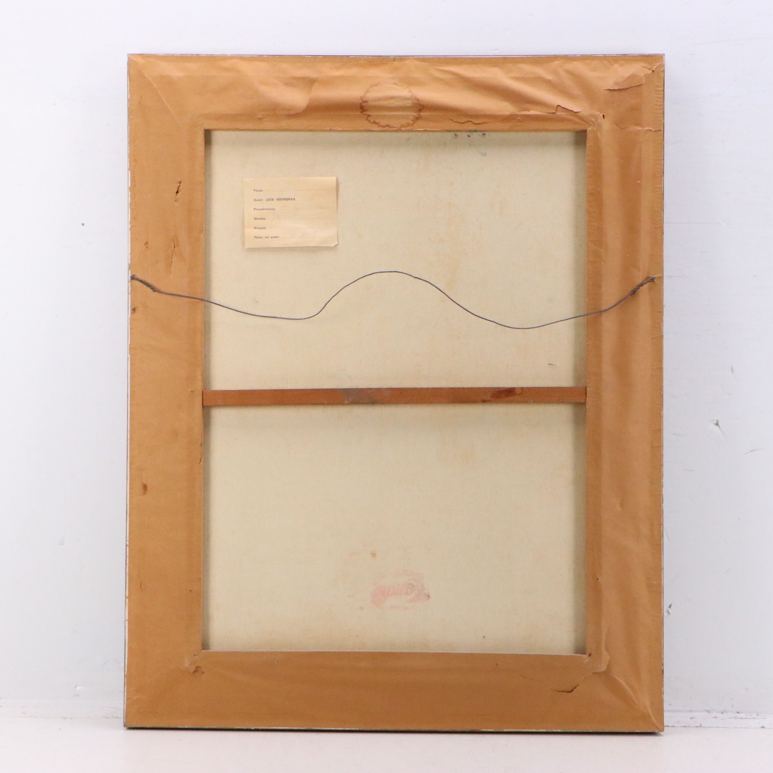 Luis Hourgras Maritime Oil Painting "Seaside Argentina" 1977