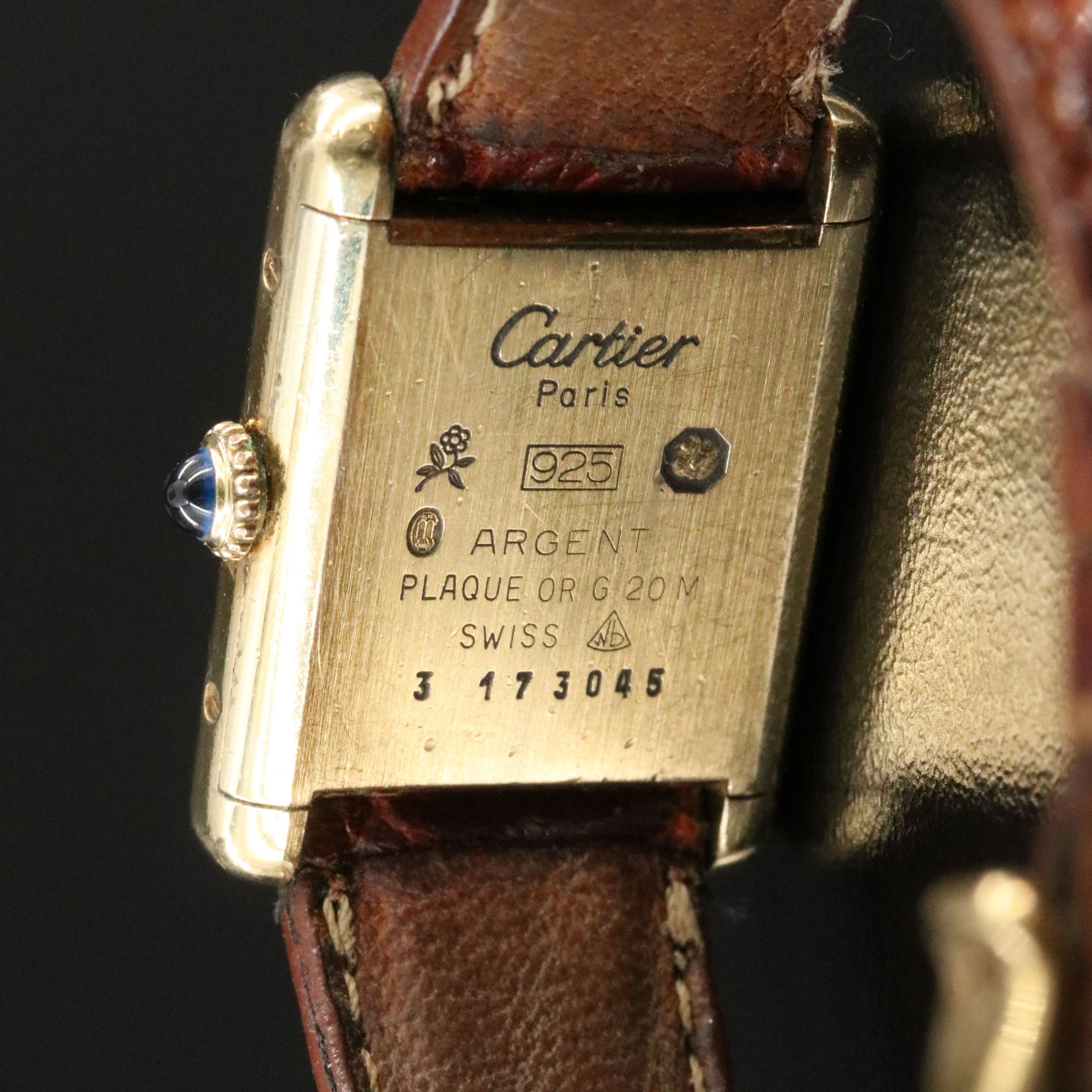 Cartier Must de Cartier .925 Silver Gold Plated Trinity Dial Manual Wind Watch