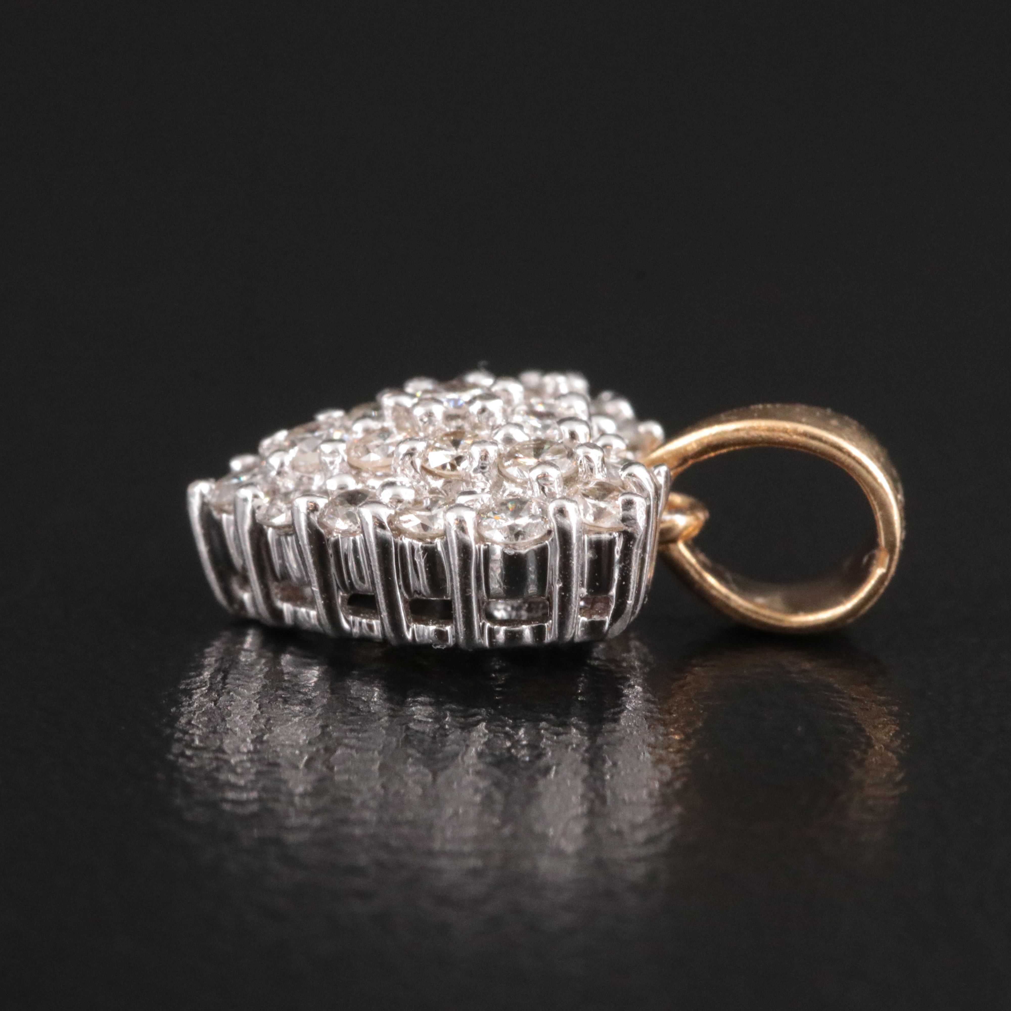 14K 0.50 CTW Diamond Heart Pendant