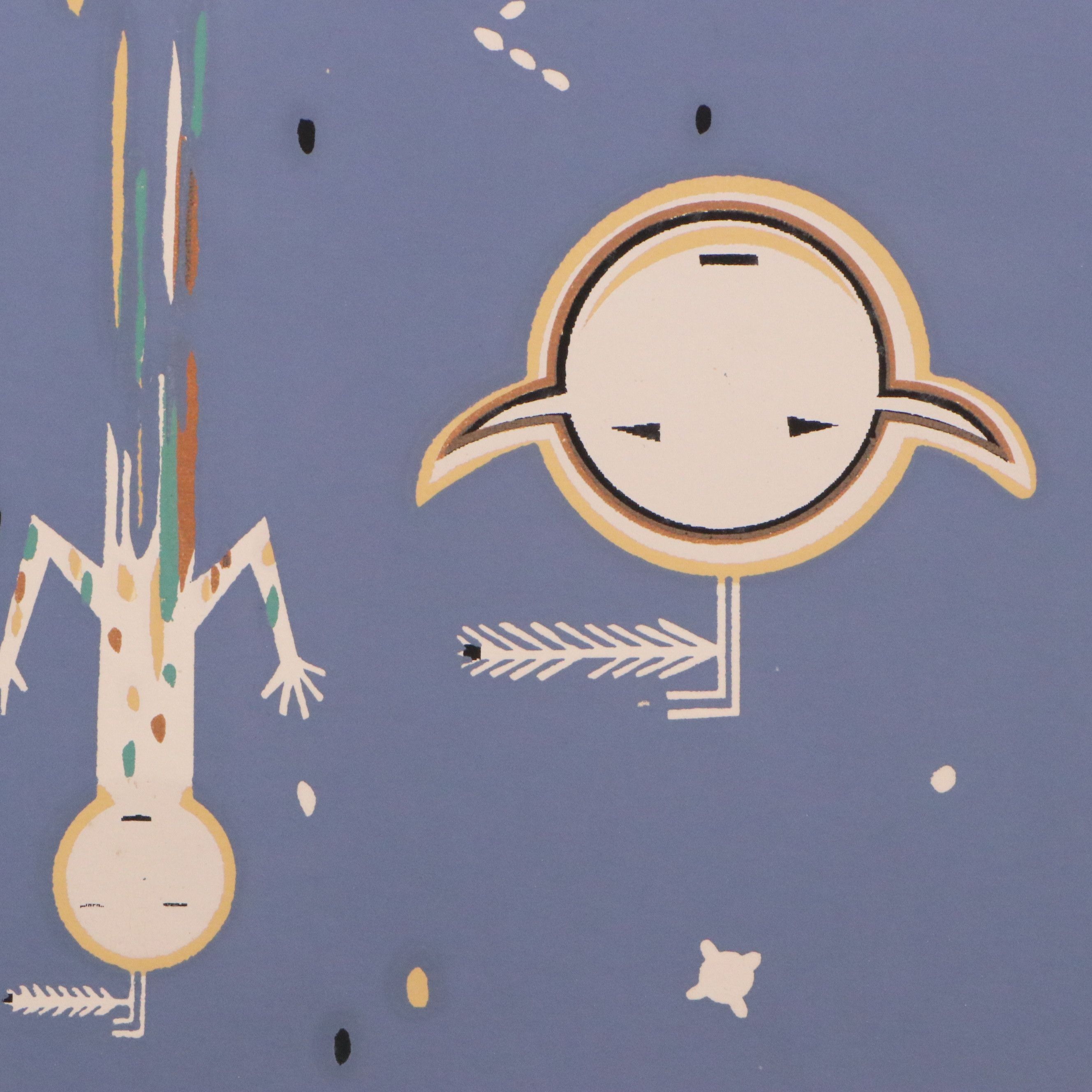 Navajo Serigraph Portfolio "Where the Two Came to Their Father," 1943