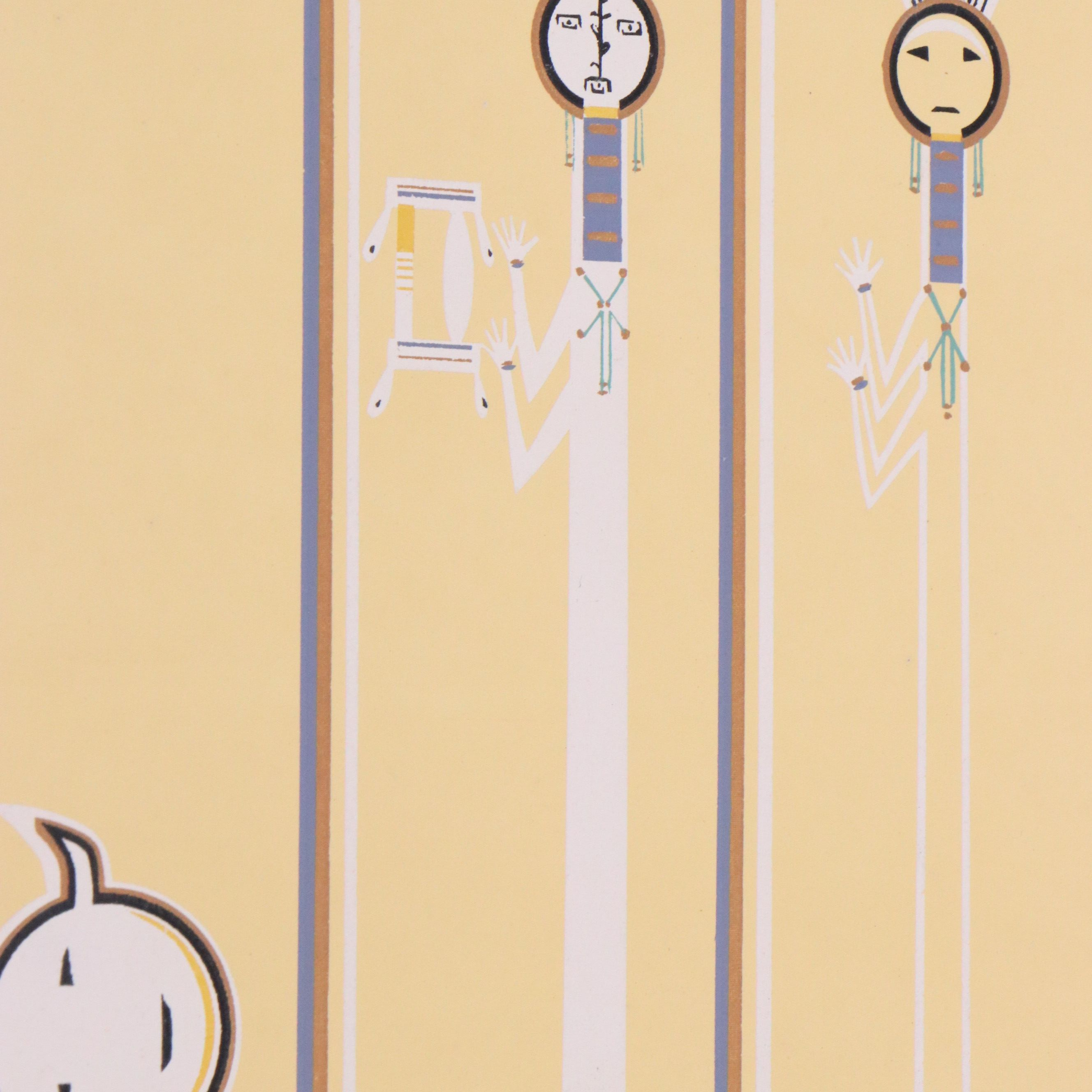 Navajo Serigraph Portfolio "Where the Two Came to Their Father," 1943