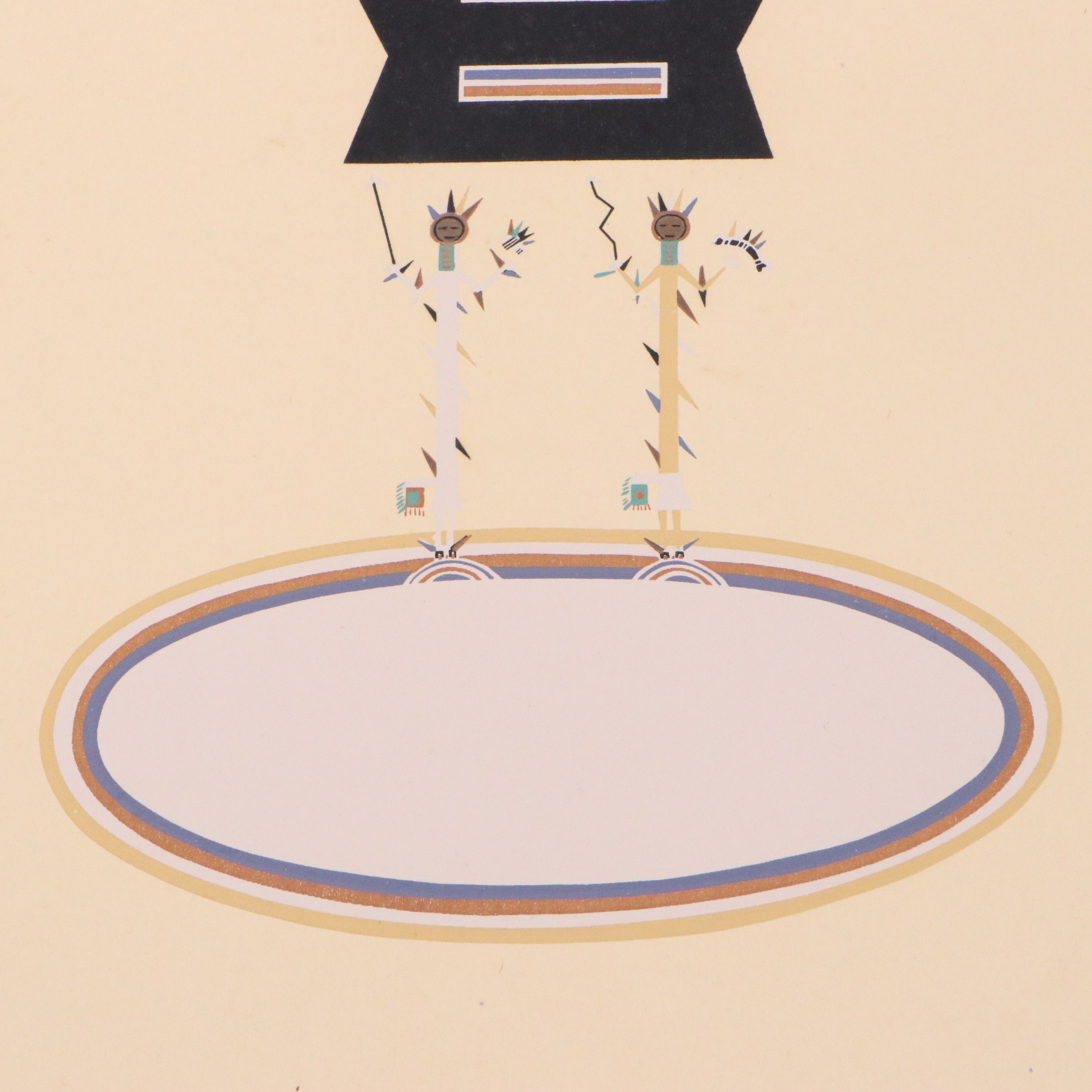 Navajo Serigraph Portfolio "Where the Two Came to Their Father," 1943