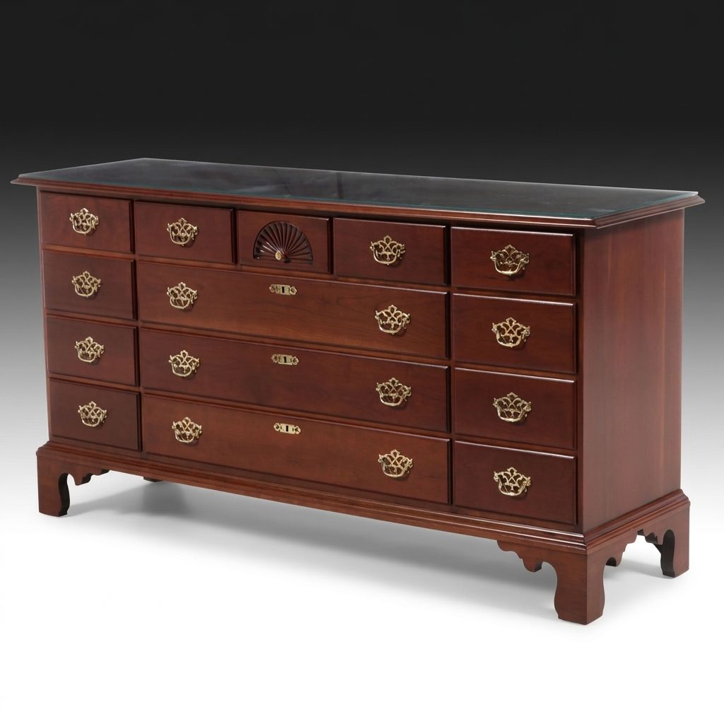 Statton Furniture "Trutype Americana" Old Towne Cherry Dresser, Late 20th C.