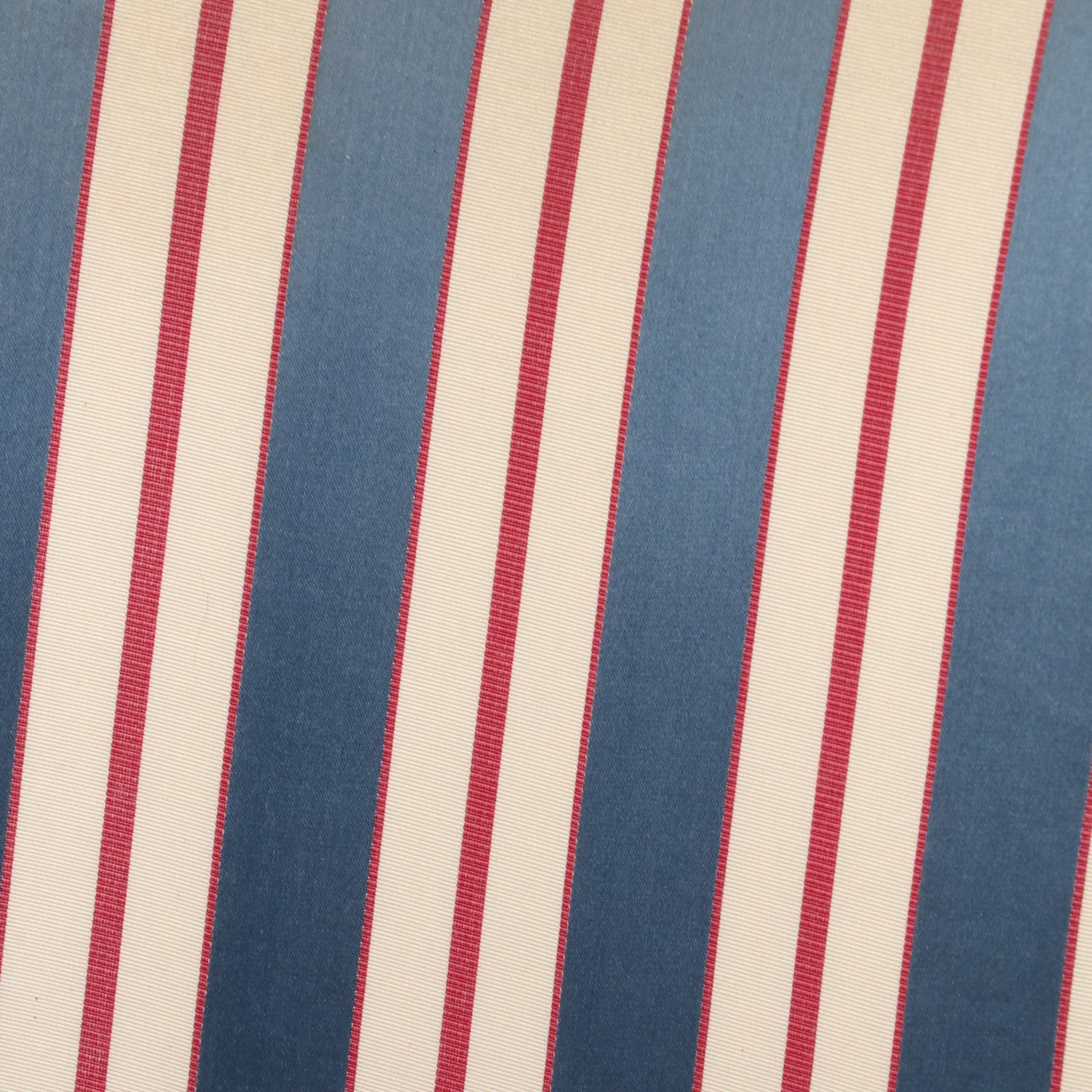 Louis XV Style Striped Upholstered Fauteuil, Late 20th Century