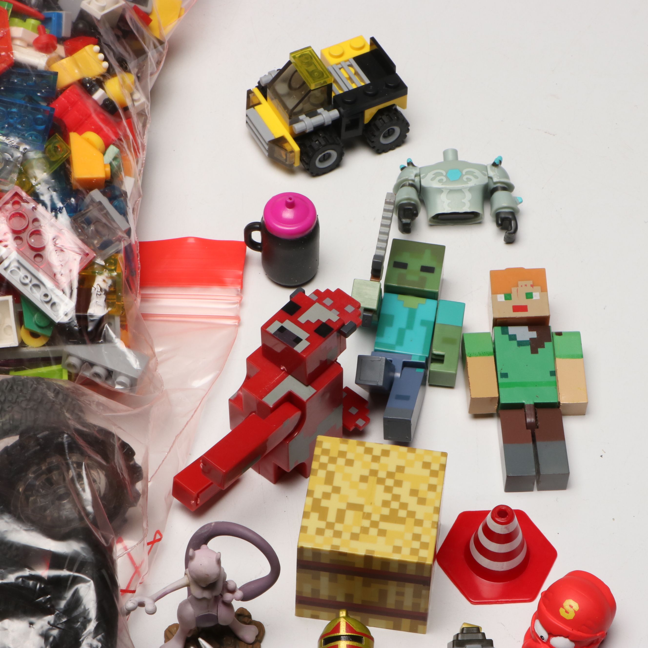 LEGO Collection Including Minecraft and Other Small Toys