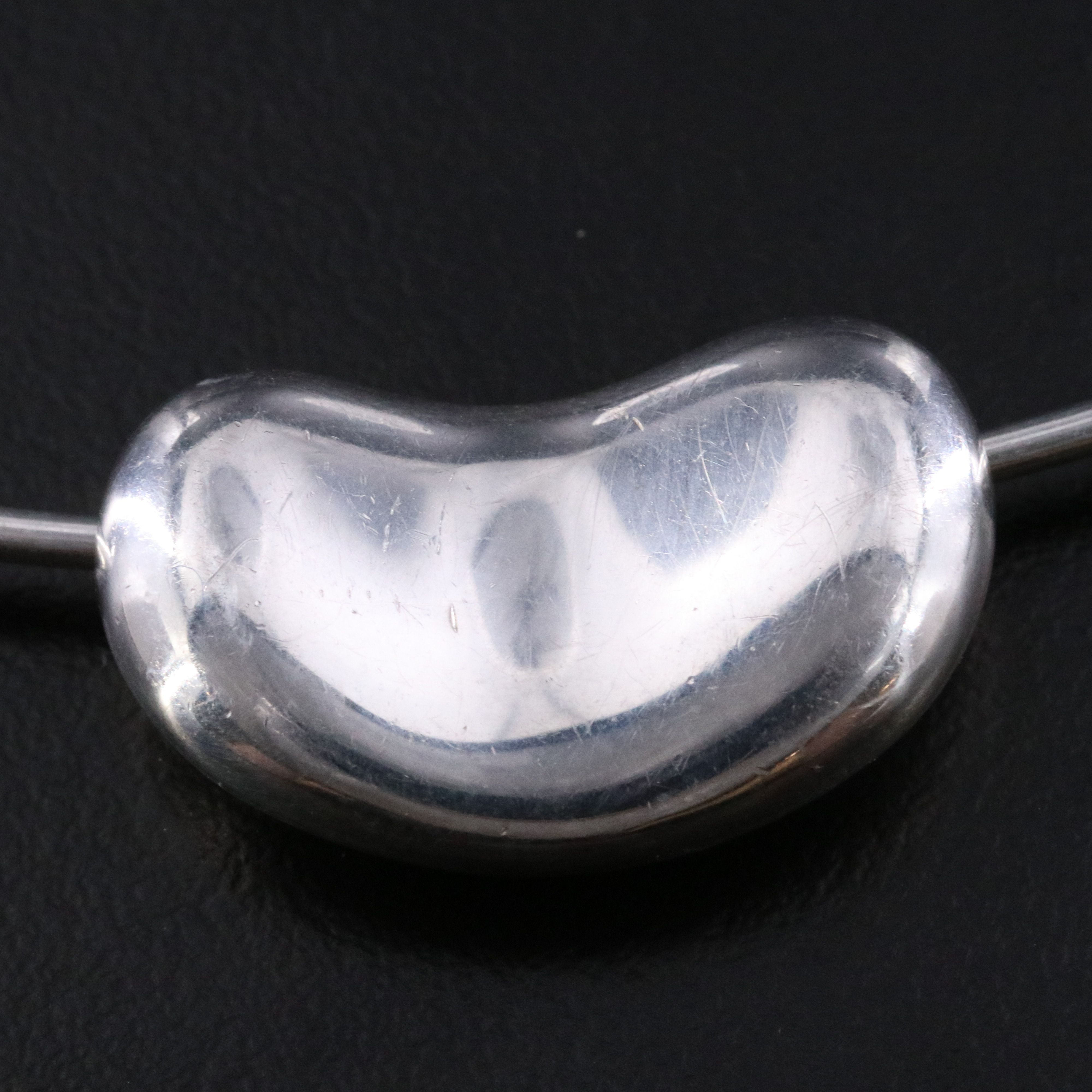 Elsa Peretti for Tiffany & Co. Sterling Sliding Bean Wire Necklace