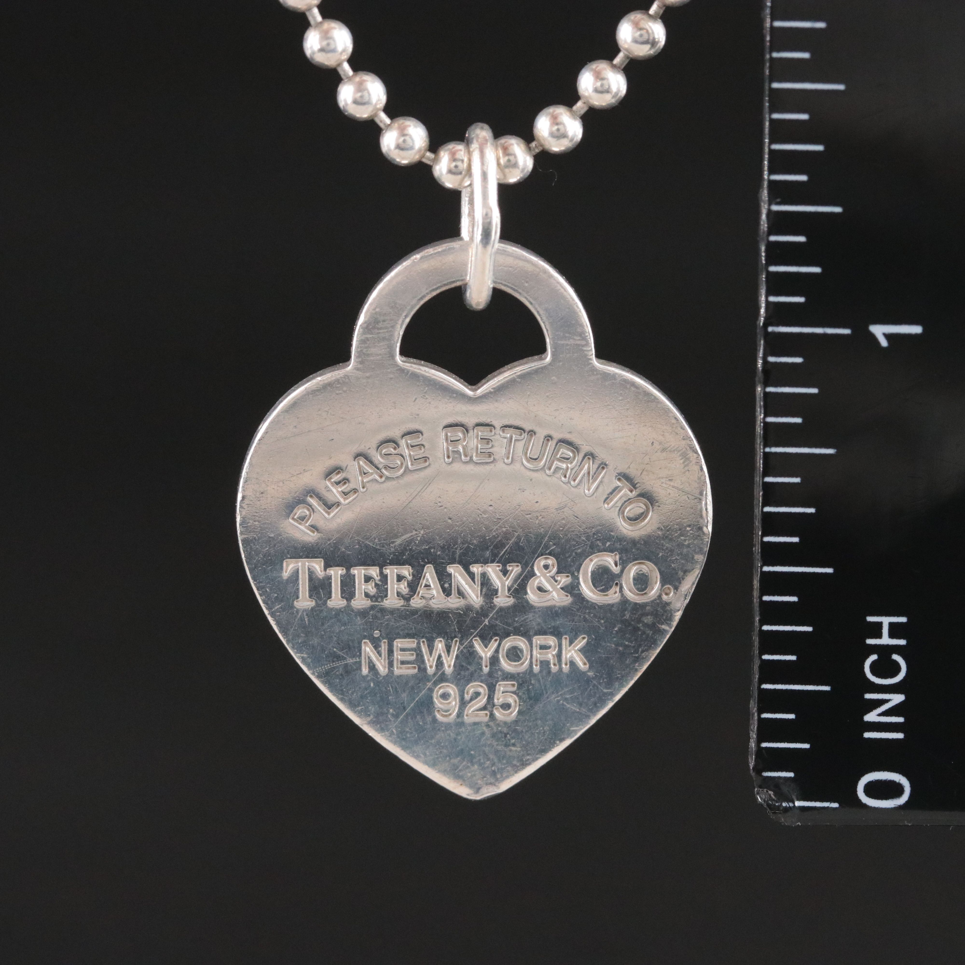 Tiffany Return to Tiffany Sterling Heart Pendant Necklace