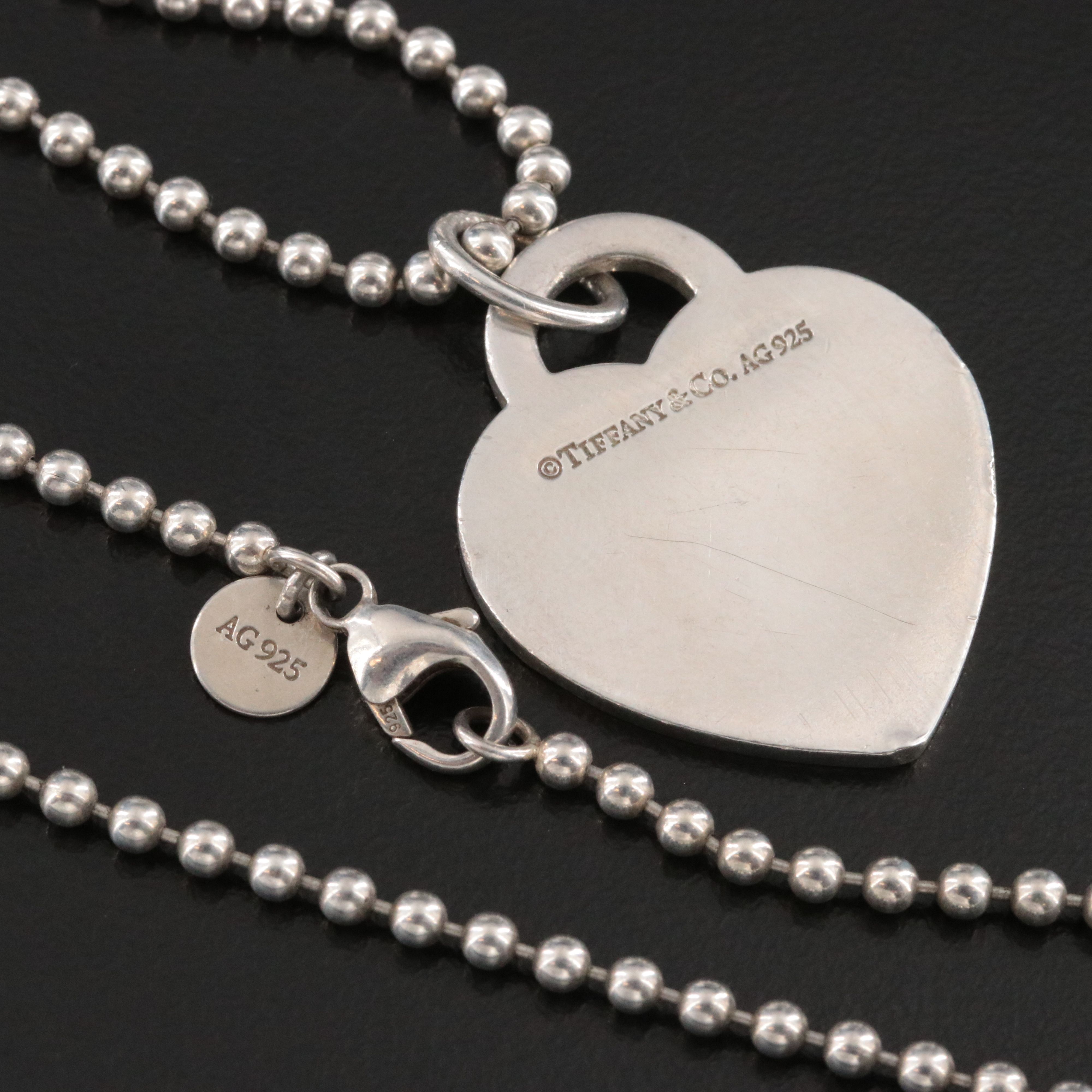 Tiffany Return to Tiffany Sterling Heart Pendant Necklace
