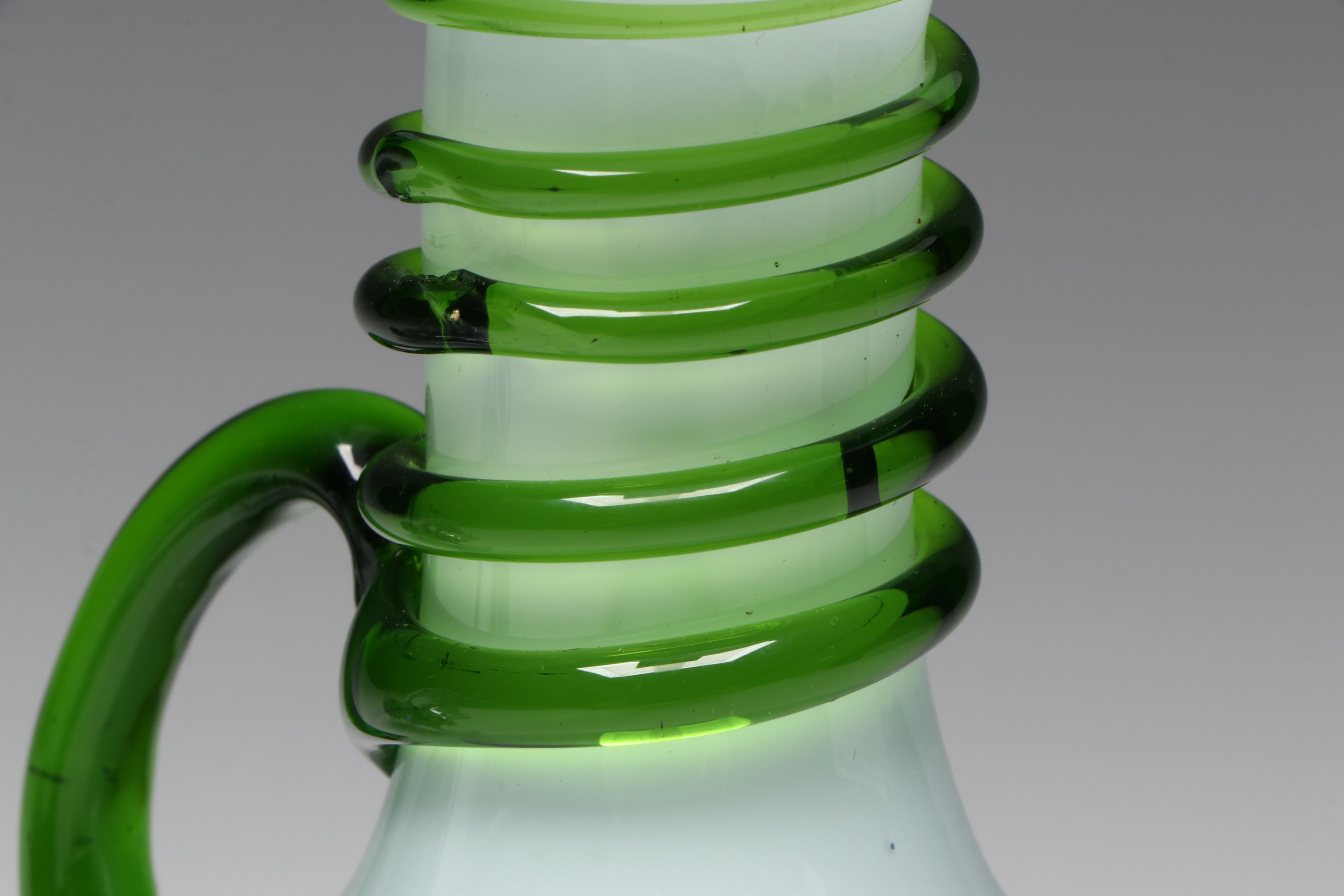 Mantorp Crystal Horse with Art Glass Handled Vase