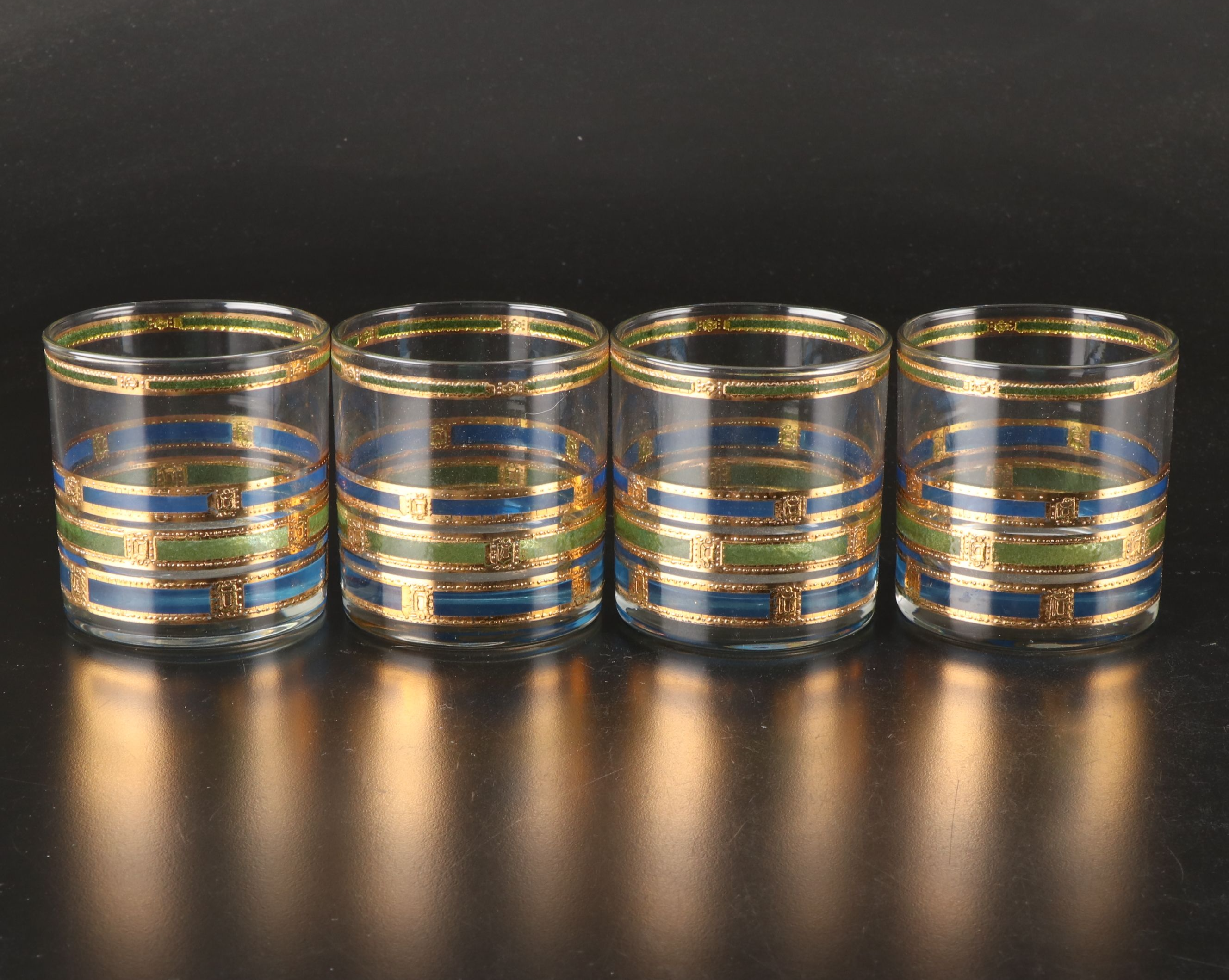 Mid Century Modern Culver "Empress" Highball and Old Fashioned Glasses